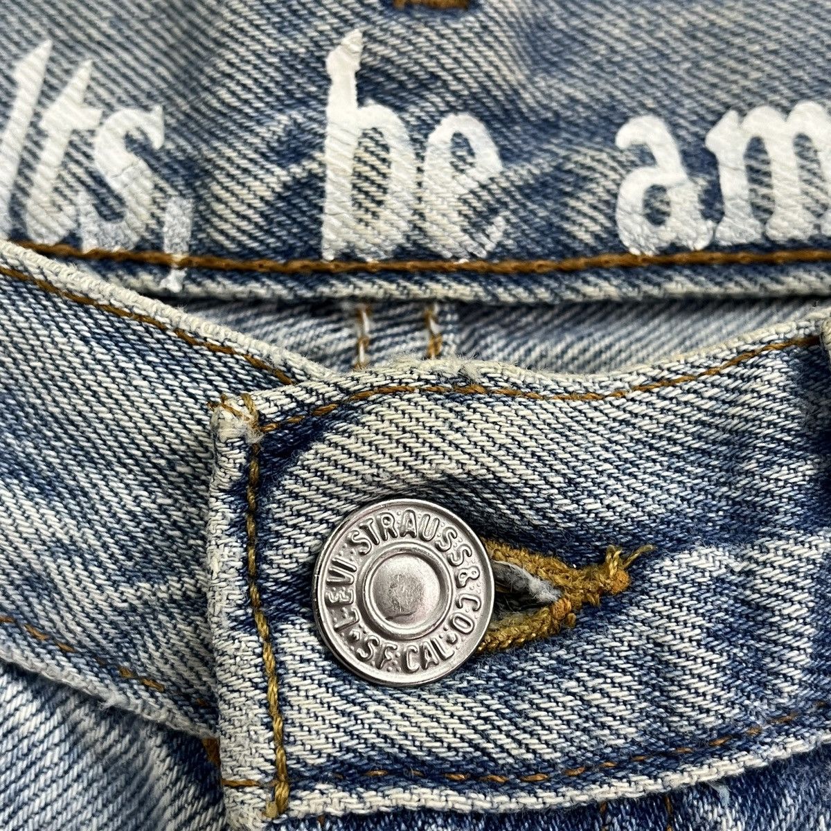 Vintage Levis 501 X Optimist Buttons Crafted - 5