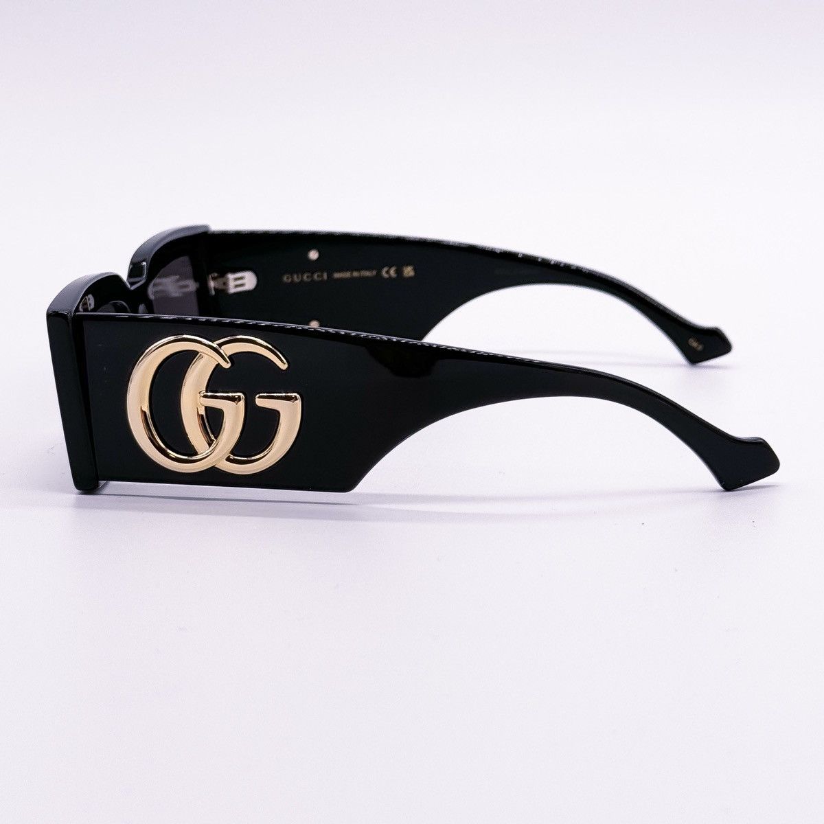 NEW GUCCI GG1425S 001 SQUARE UNISEX BLACK SUNGLASSES - 7