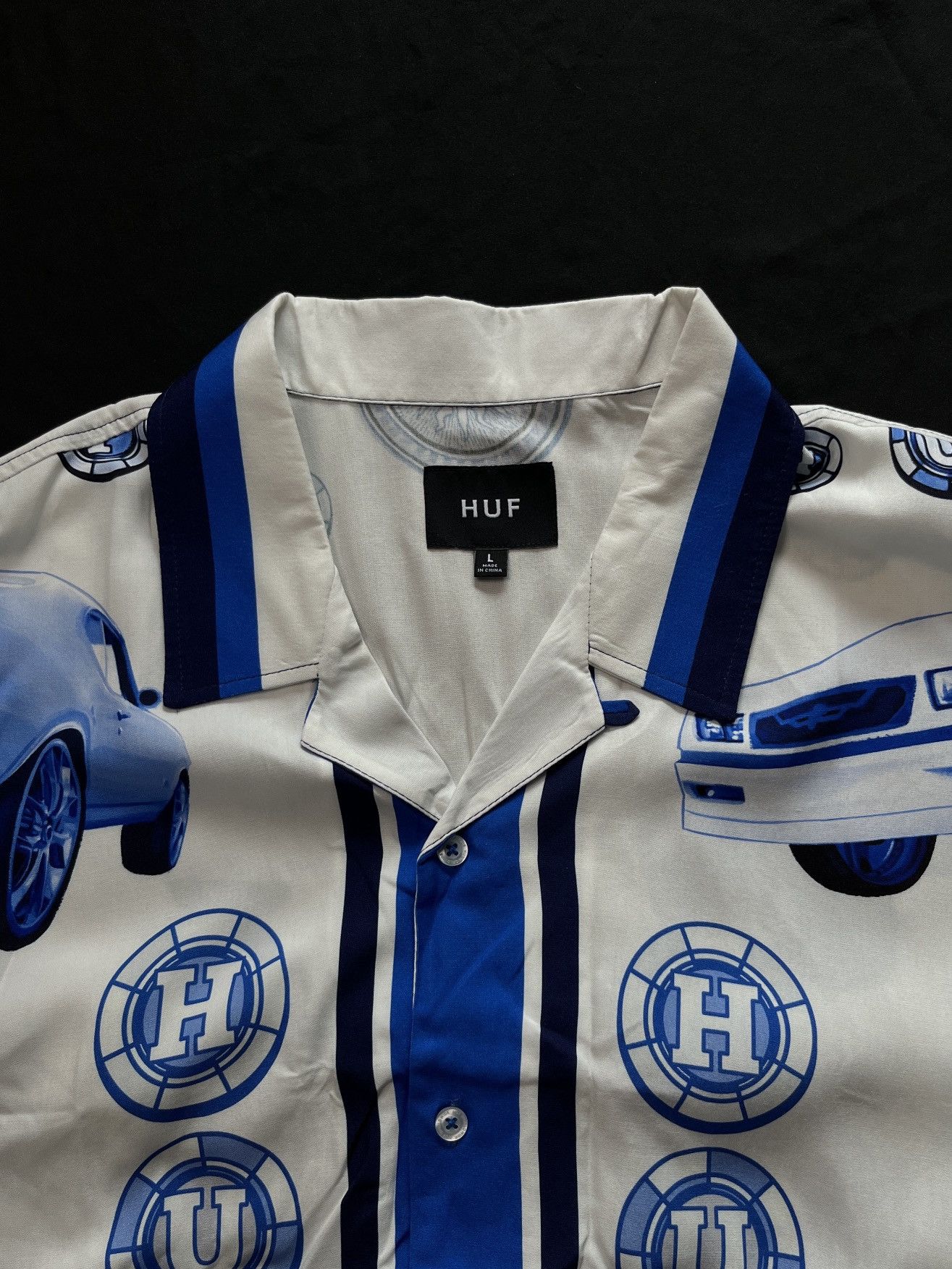 Rare HUF X Freddie Gibbs Full House Resort Shirt Size L - 2