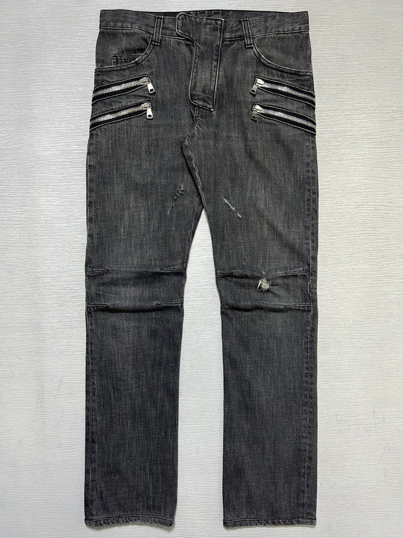 Balmain - Christophe Decarnin - FW11 Double Zip Biker Jeans - 1