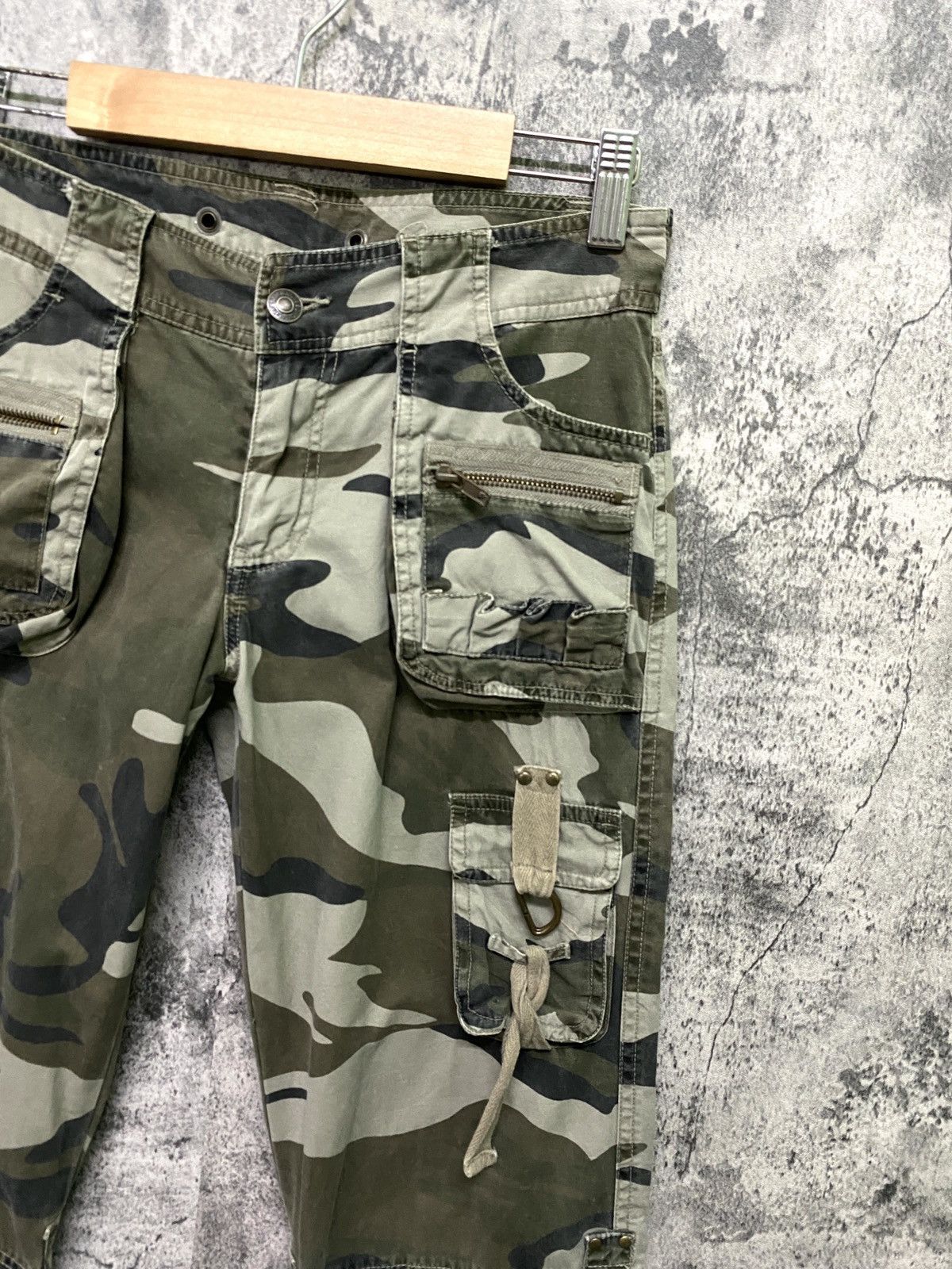 Military - Japan Camo Tactical Multipocket Low Rise FLARE Pants - 5