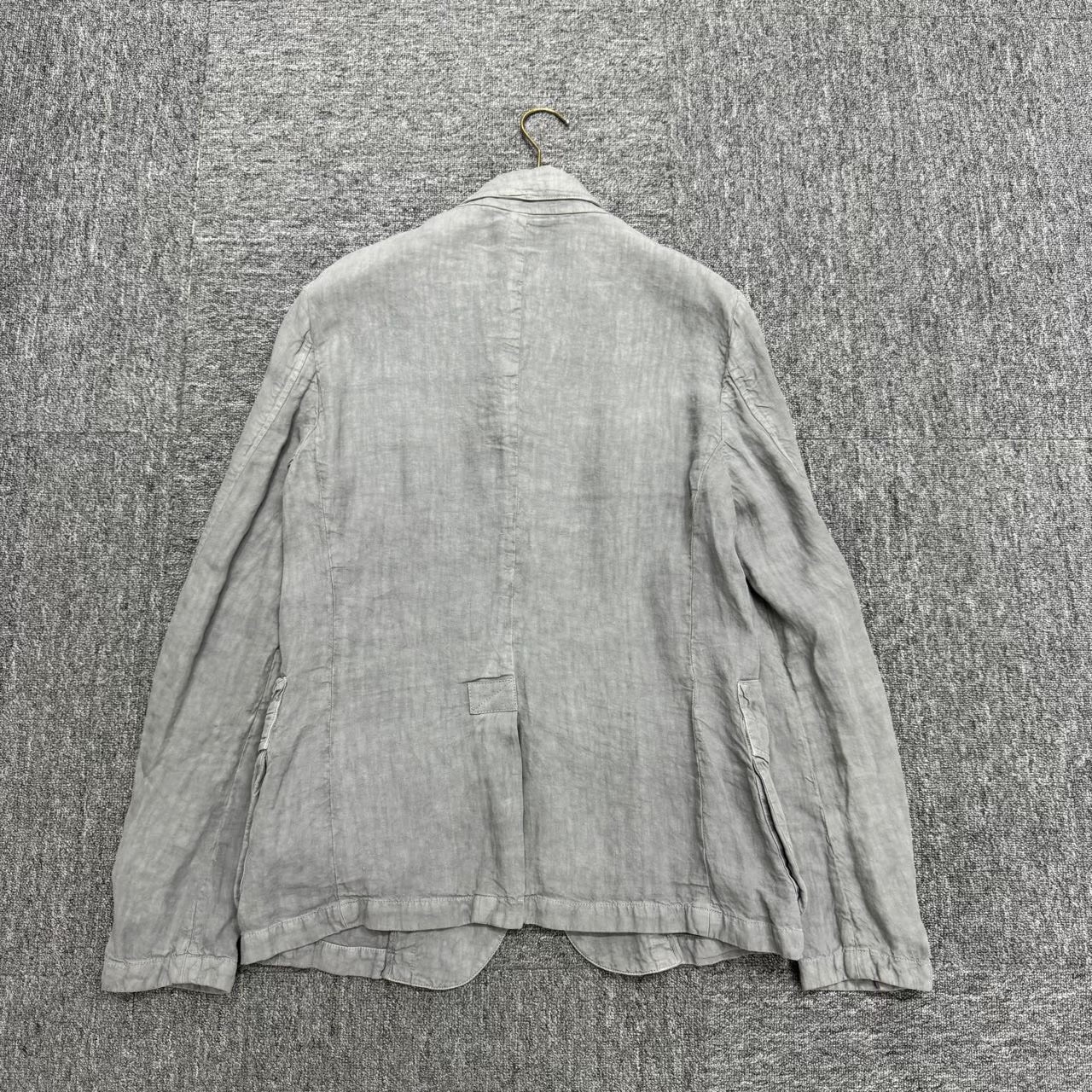 Giorgio Armani crinkled linen blazer - 2