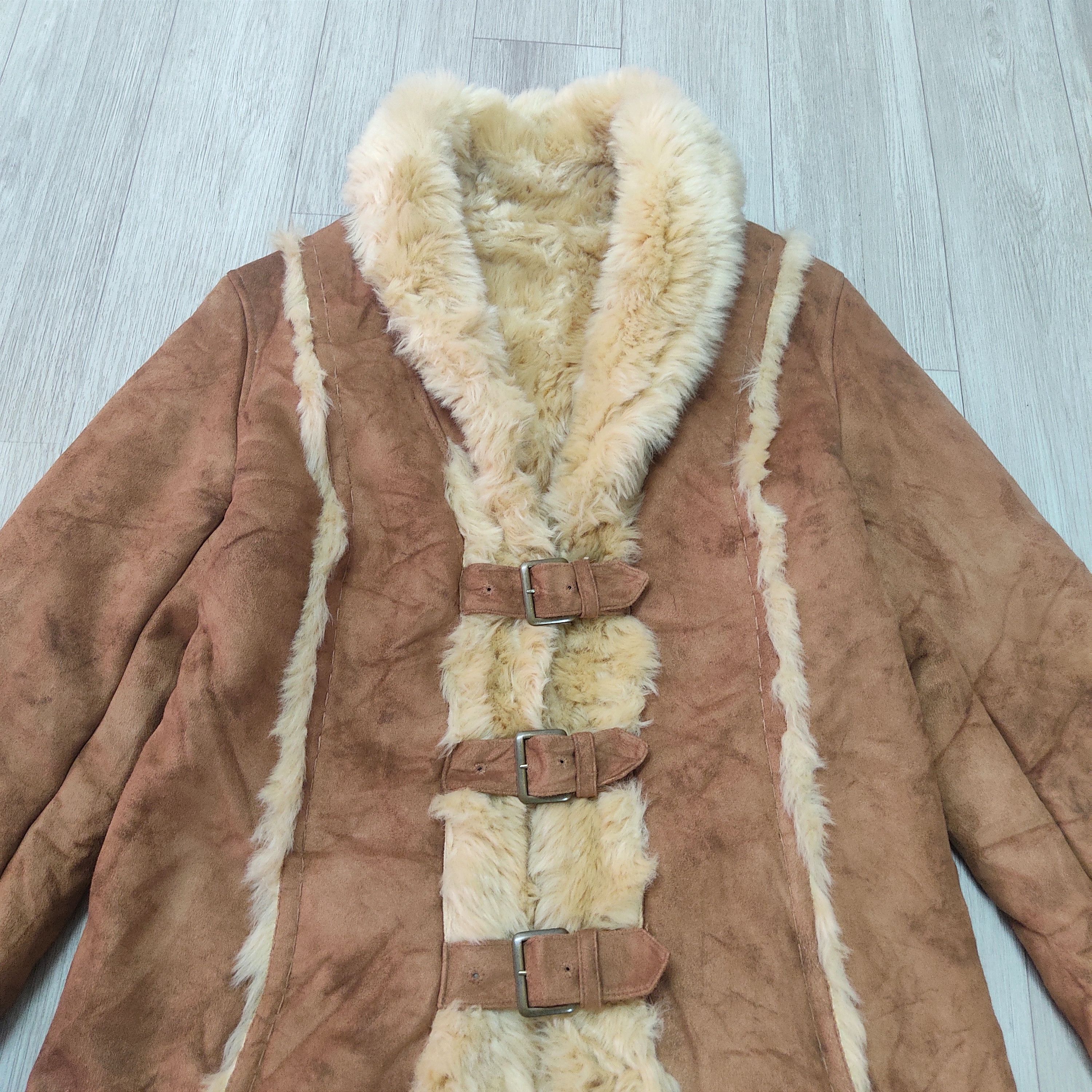 Designer - VOUS MÊME Suede Faux Fur Shearling Leather Jacket - 5