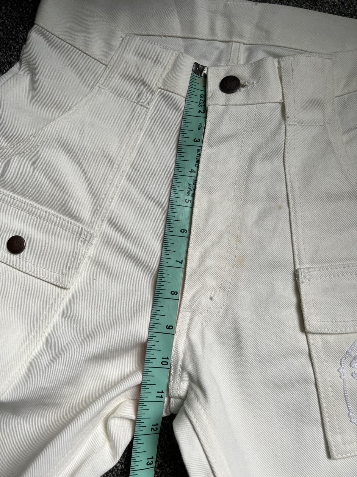 Vintage Bape Busy Works White Deadstock Denim Jeans - 23