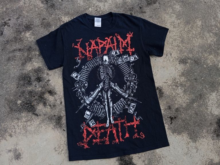 Band Tees - Napalm Death Tshirt💀💥 Double Titans 2014 Japan Tour🎌 - 2