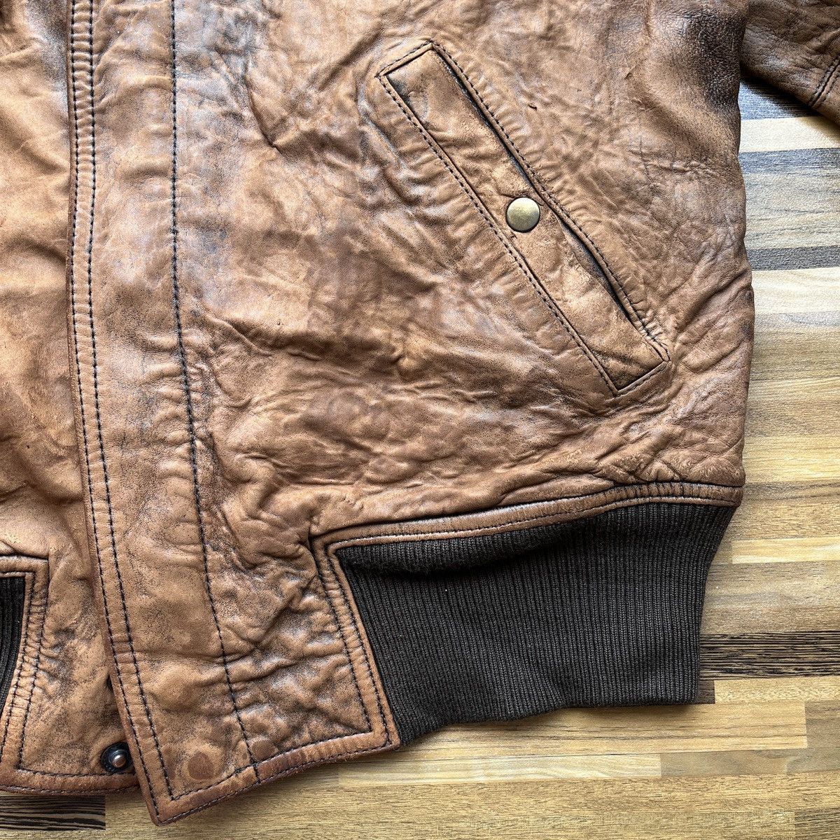 Barbiche Men's Bigi Genuine Leather Vintage 80s Japan - 10