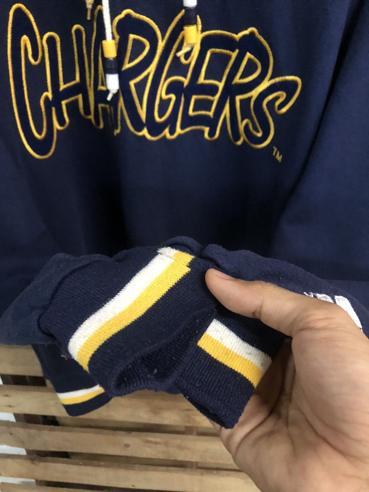 Starter X NFL Chargers San Diego Pullover Hoodie Sweatshirt - 8
