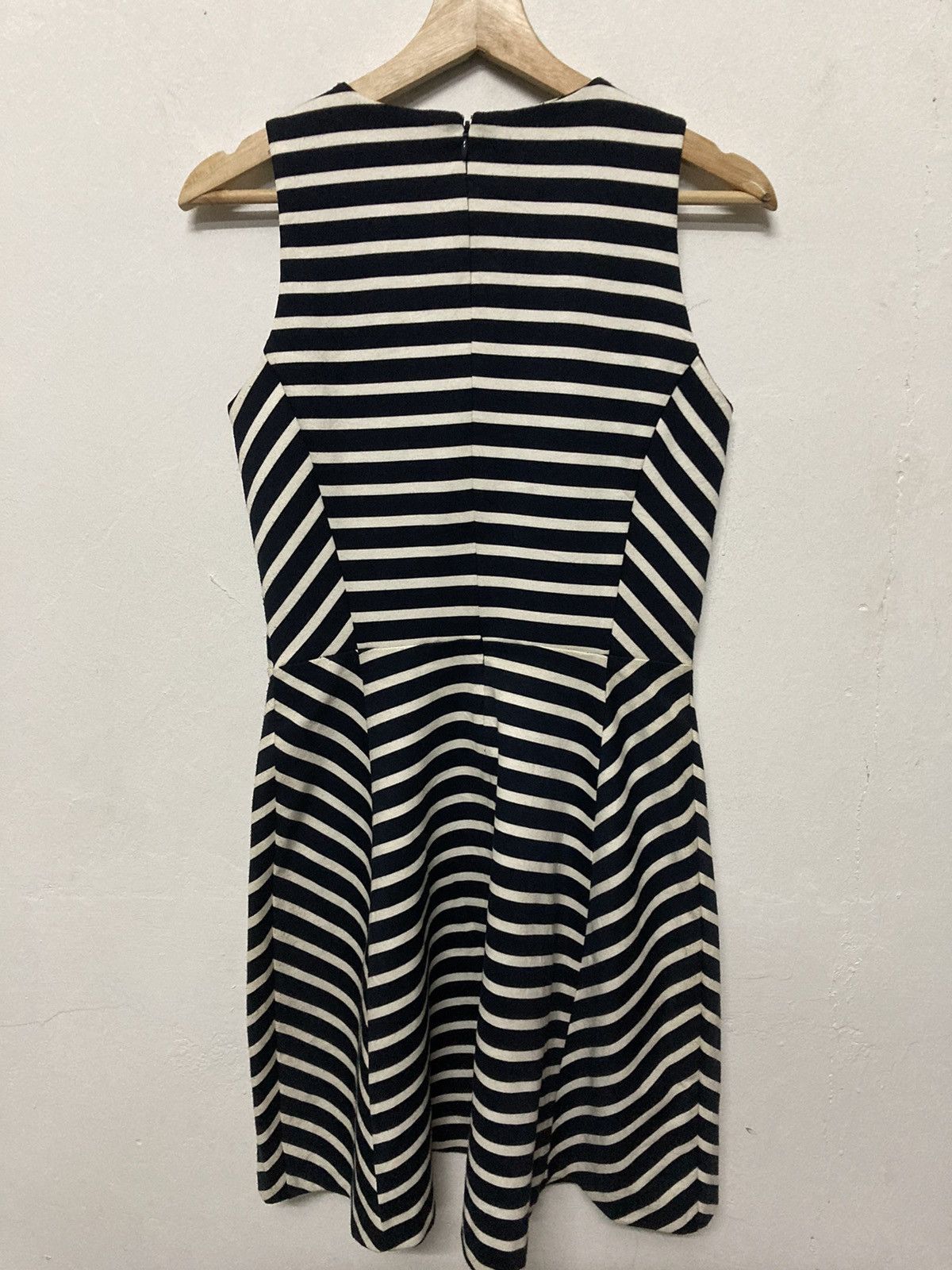Michael Kors Sleeveless Striped Front Zip A Line Women Dress - 2