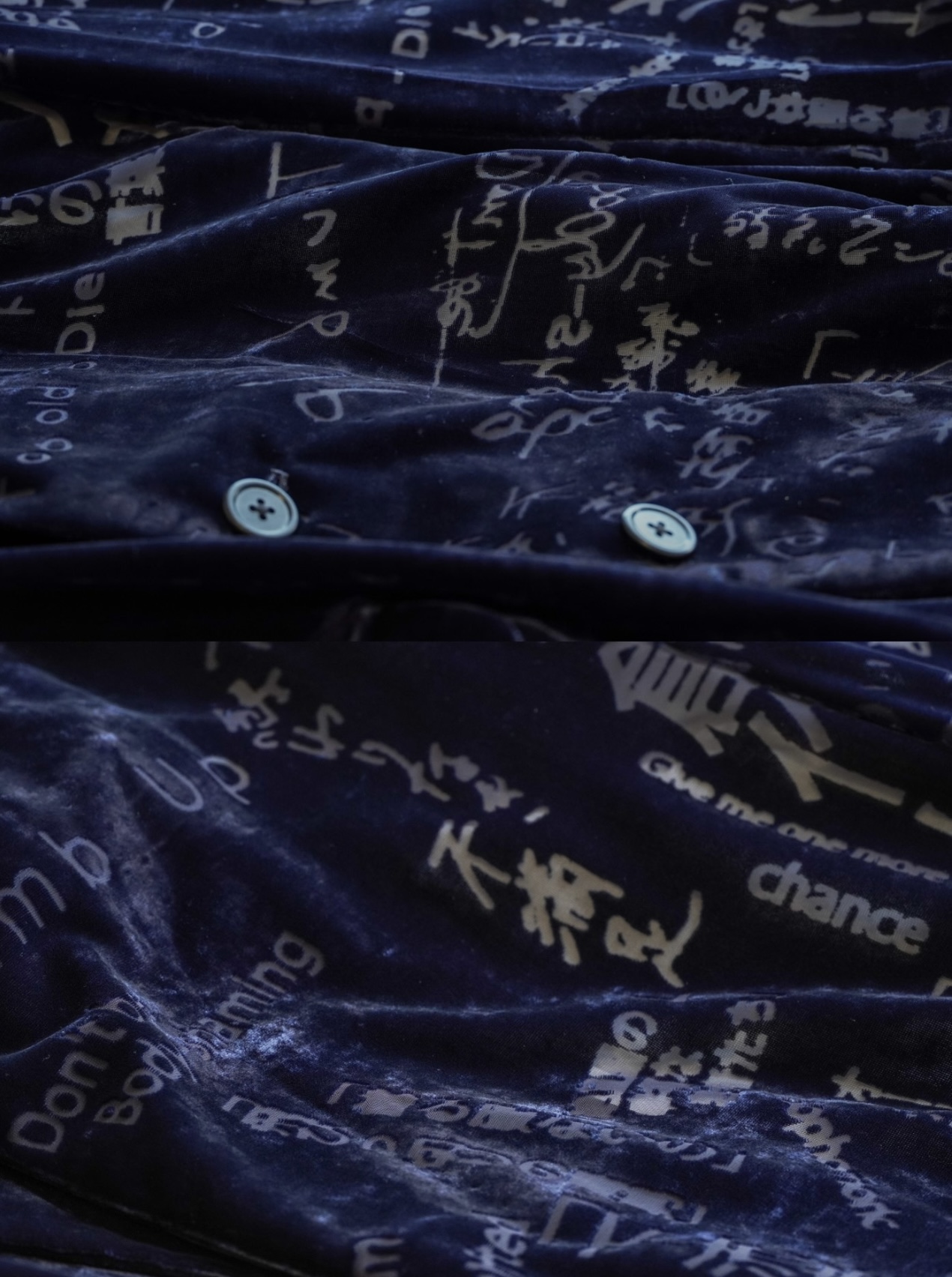 Yohji Yamamoto 2018SS Blue Velvet Erosion Process Jacket - 6