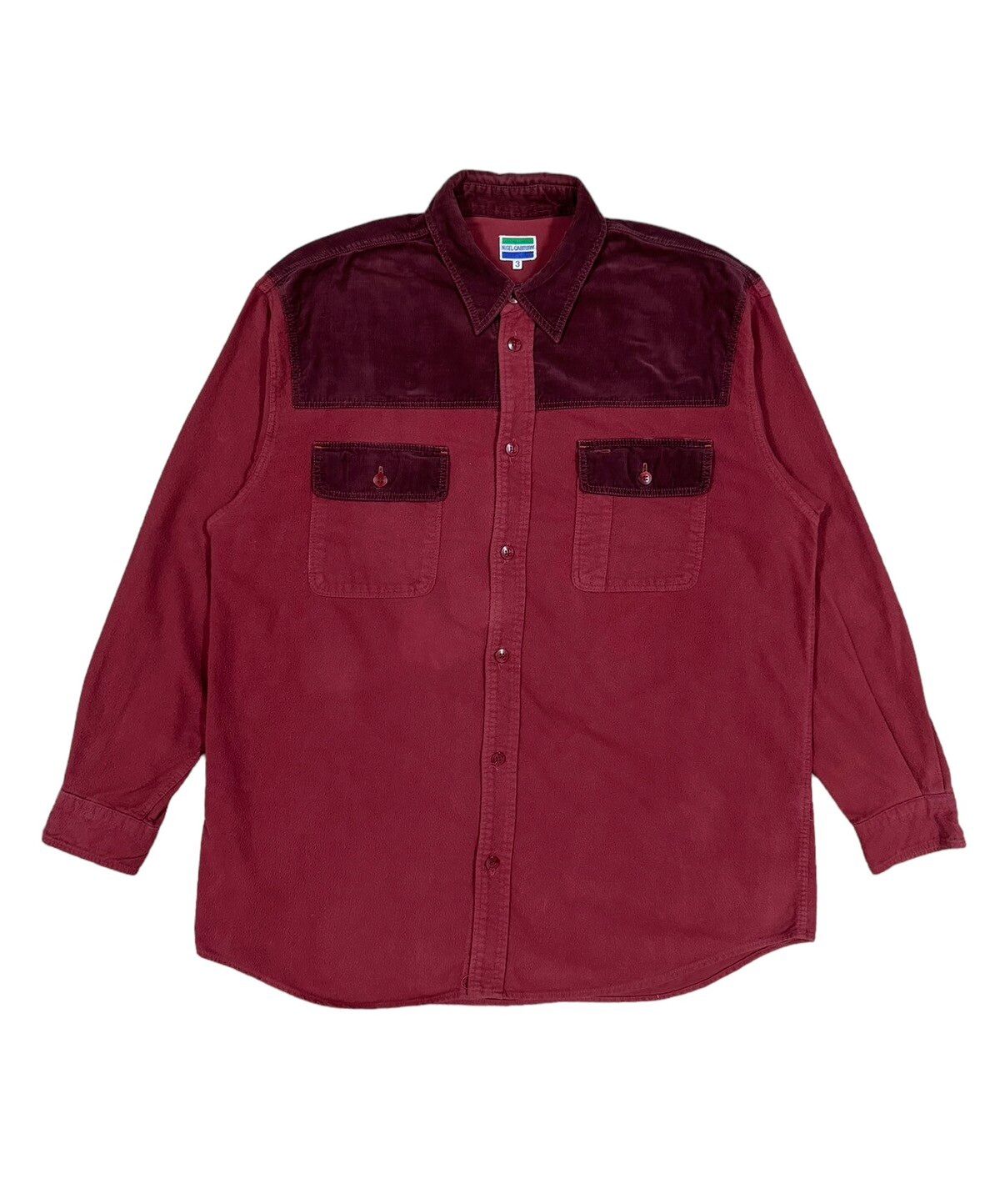 Vtg🔥Nigel Carbourn Corduroy Blend L/S Button Ups Shirt - 1