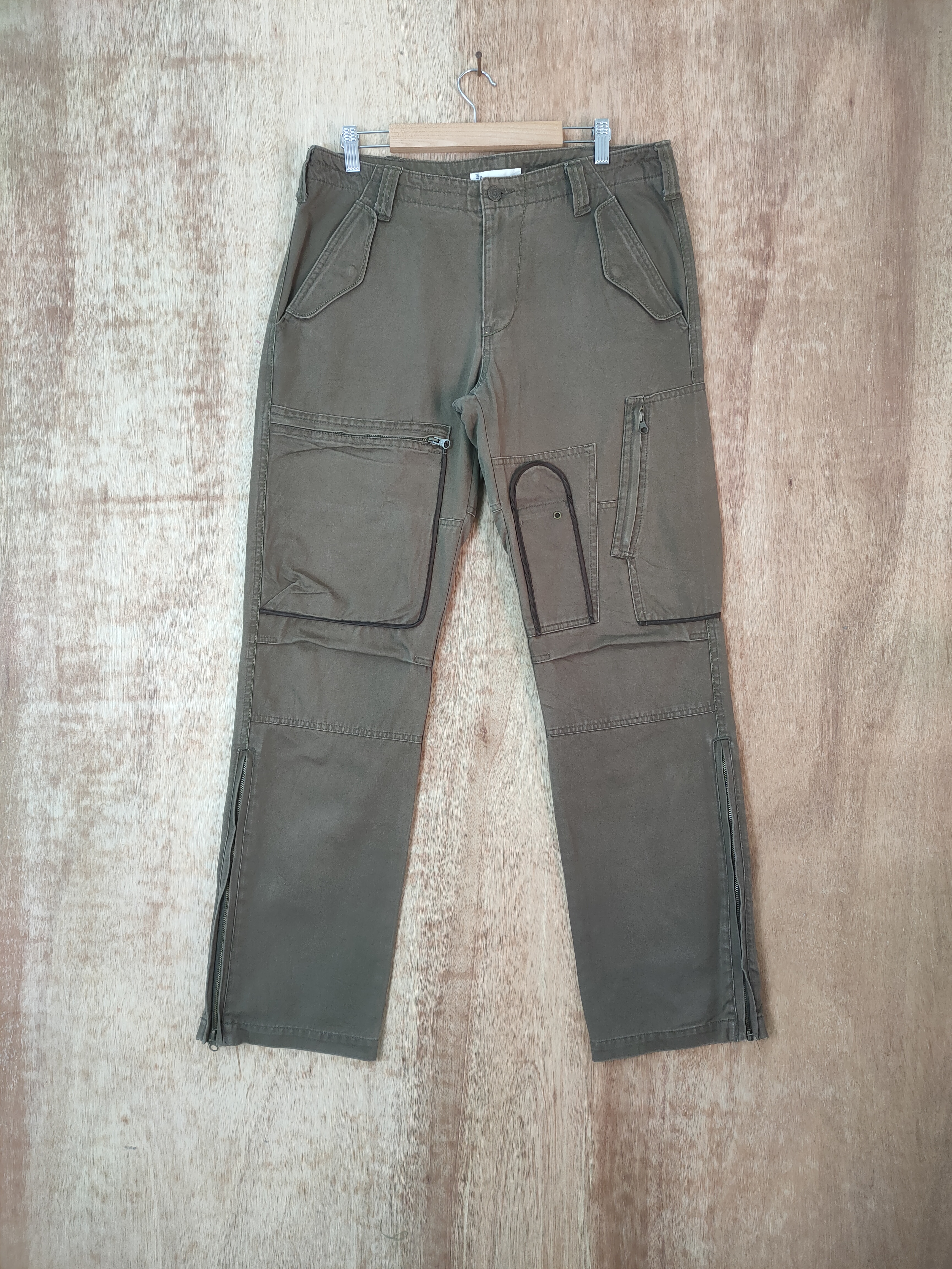 Vintage - VINTAGE GLOBAL WORK CARGO PANTS/ ZIP LEG OPEN - 3