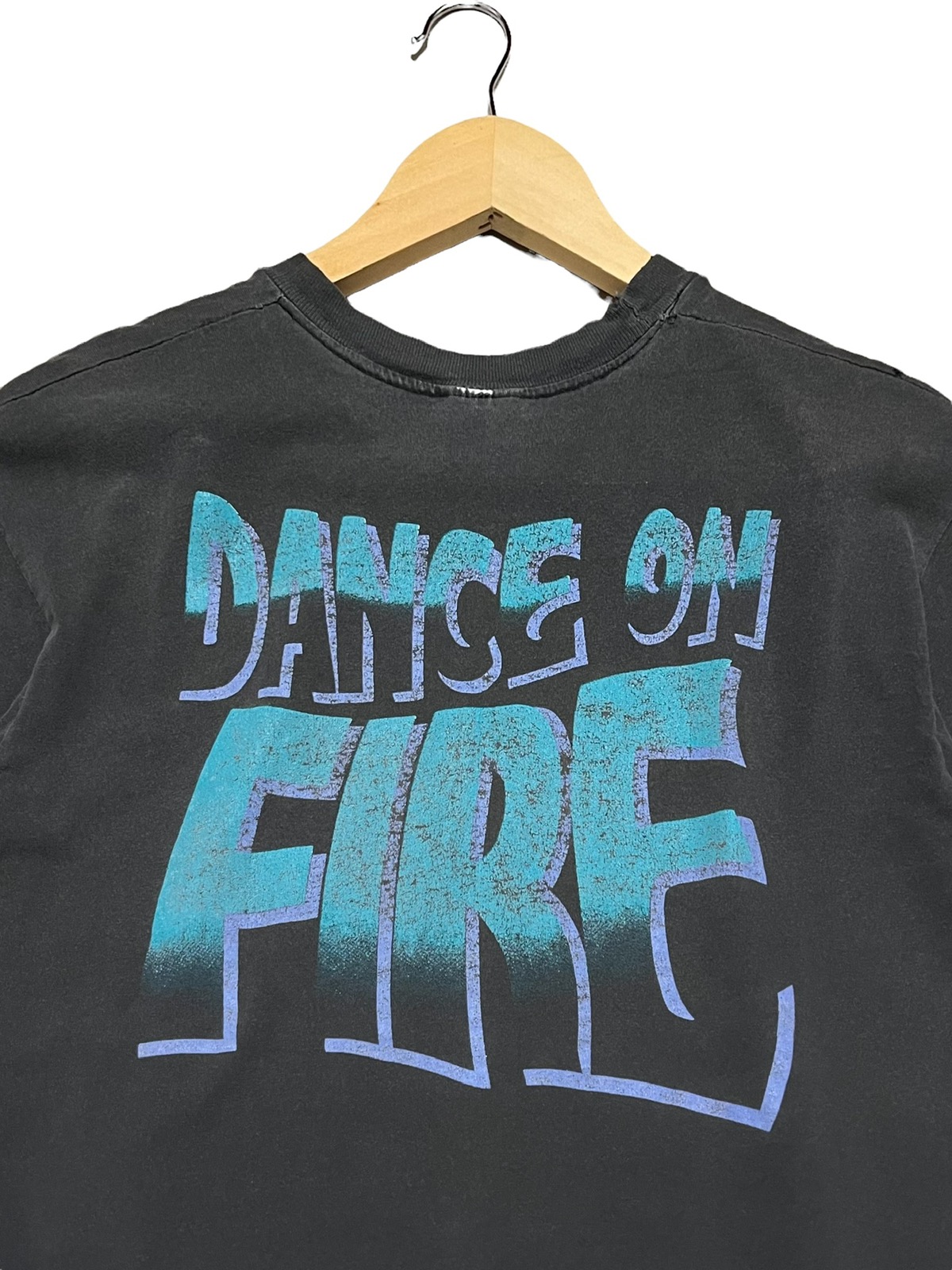 Very Rare - VTG 90s JIM MORRISON DANCE ON FIRE SPELLOUT LOGO RARE FADED - 8