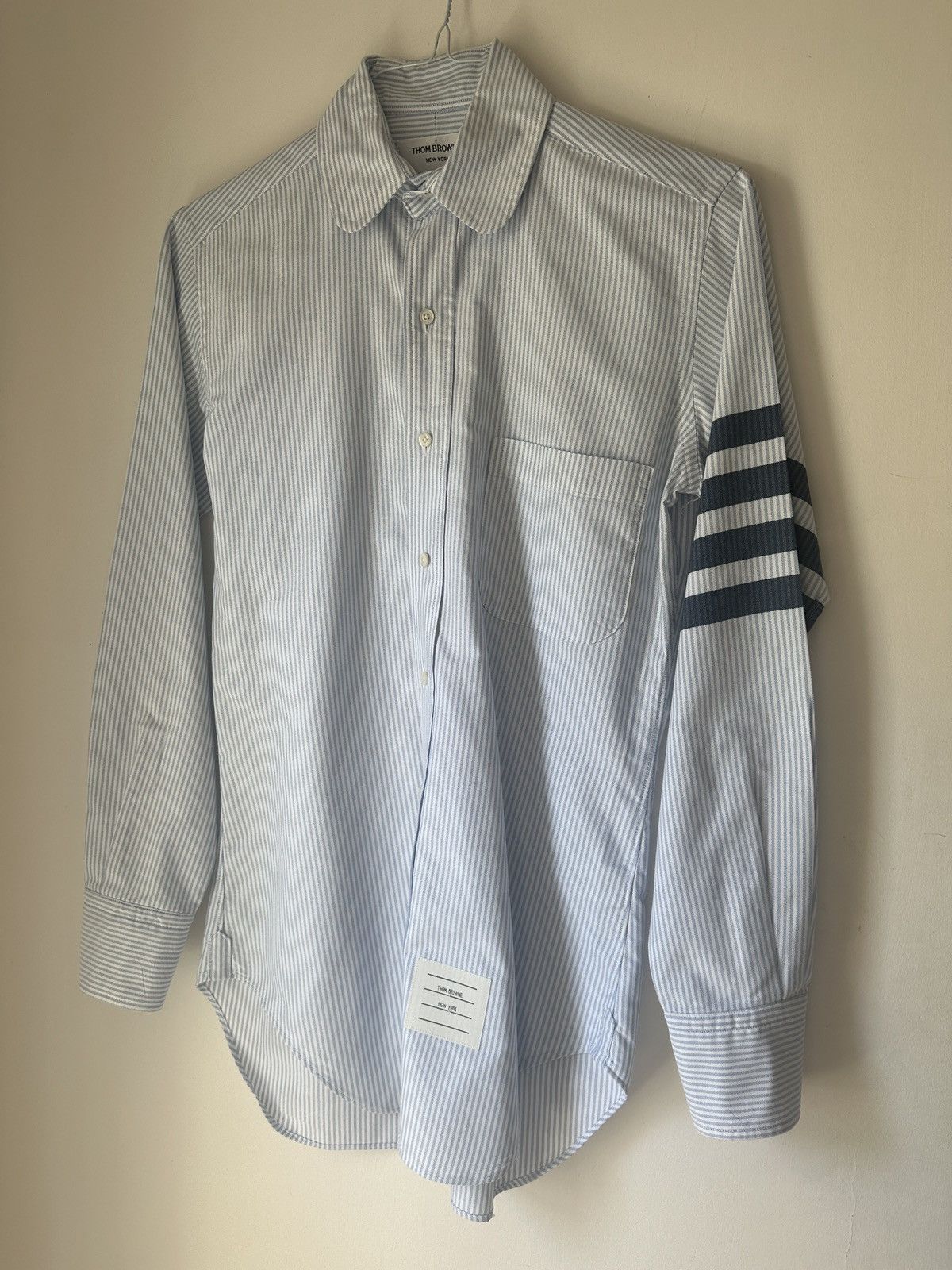 SS2017 Thom Browne Classic Blue 4 Bar Stripe Oxford Shirt - 1