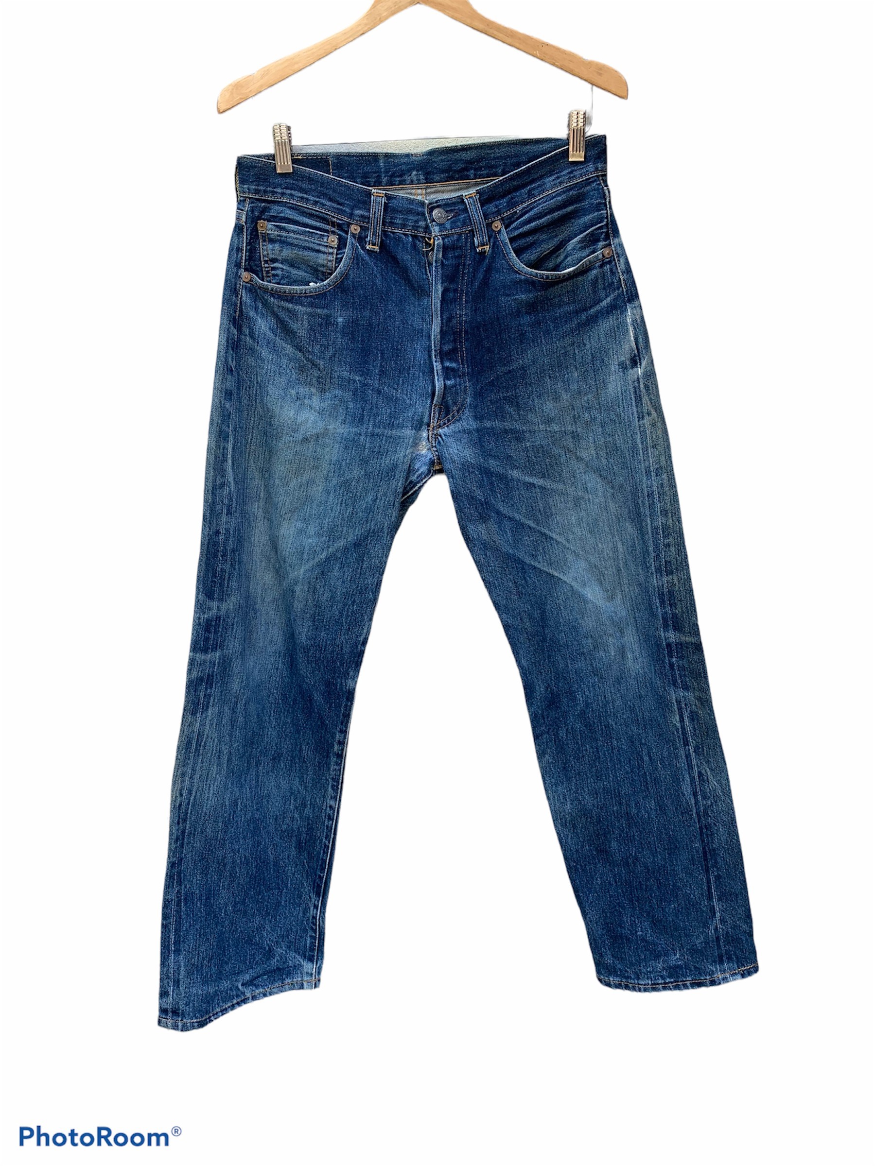 Vintage Levis 501 Big E 555 Button Jeans - 7