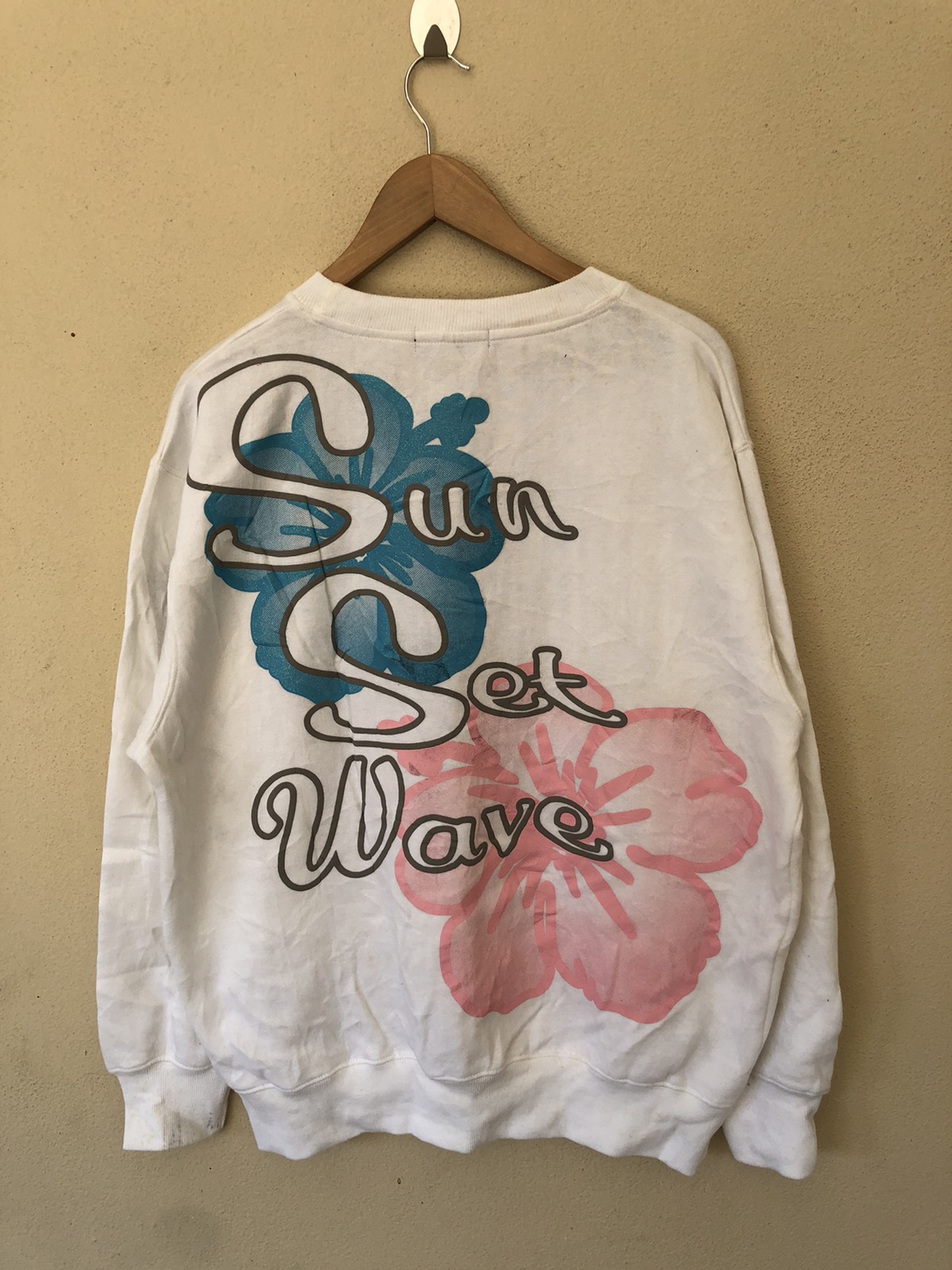 Japanese Brand - Sun sat wave printed sweatshirt - 2