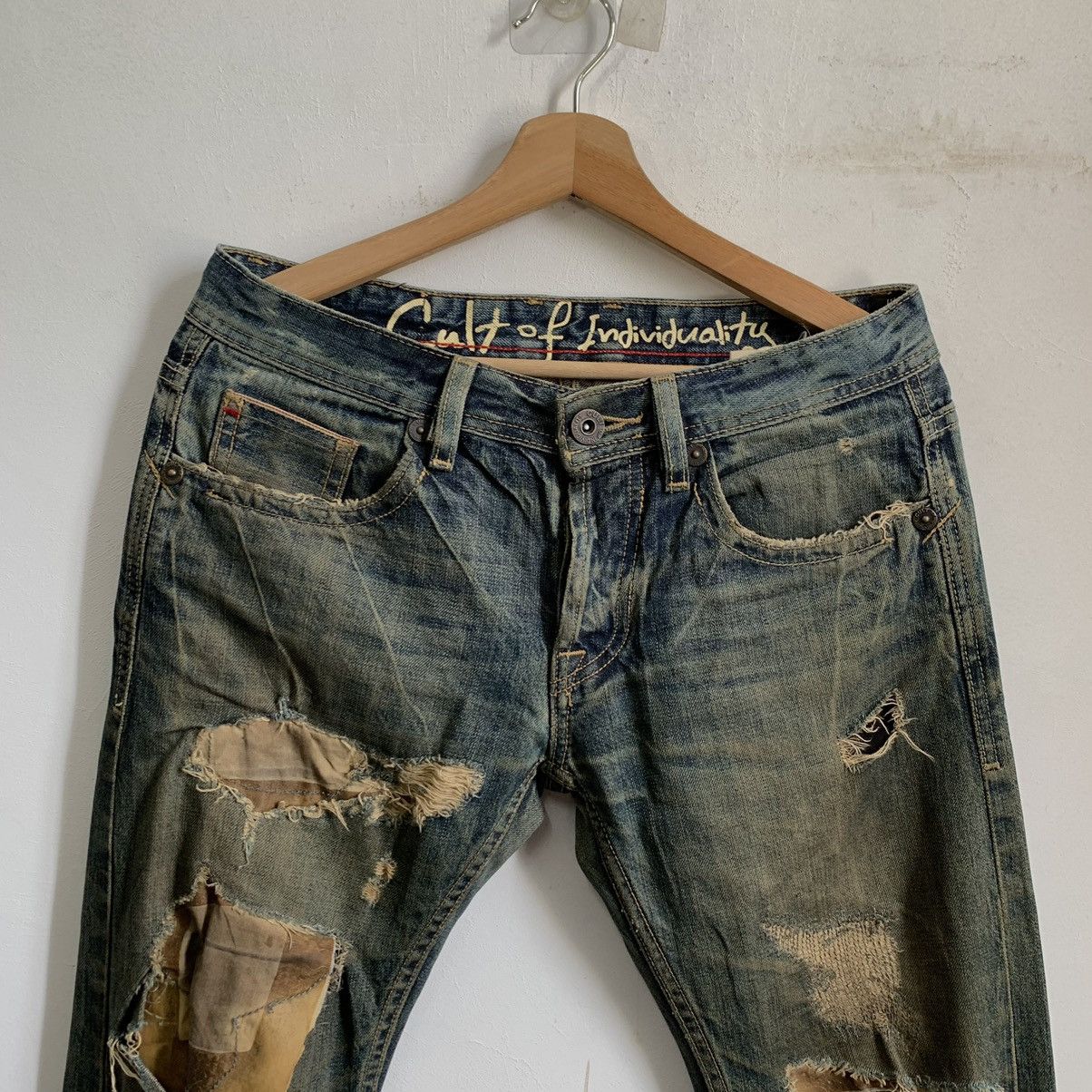 Cult Of Individuality Selvedge Distressed Denim Jeans - 3