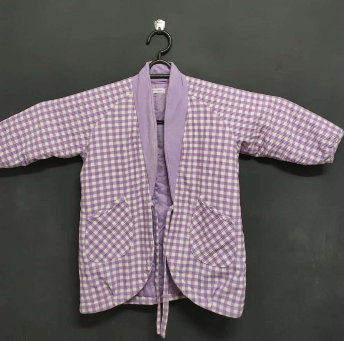 Flannel - Corduroy Checkered Kimono Hanten - 1
