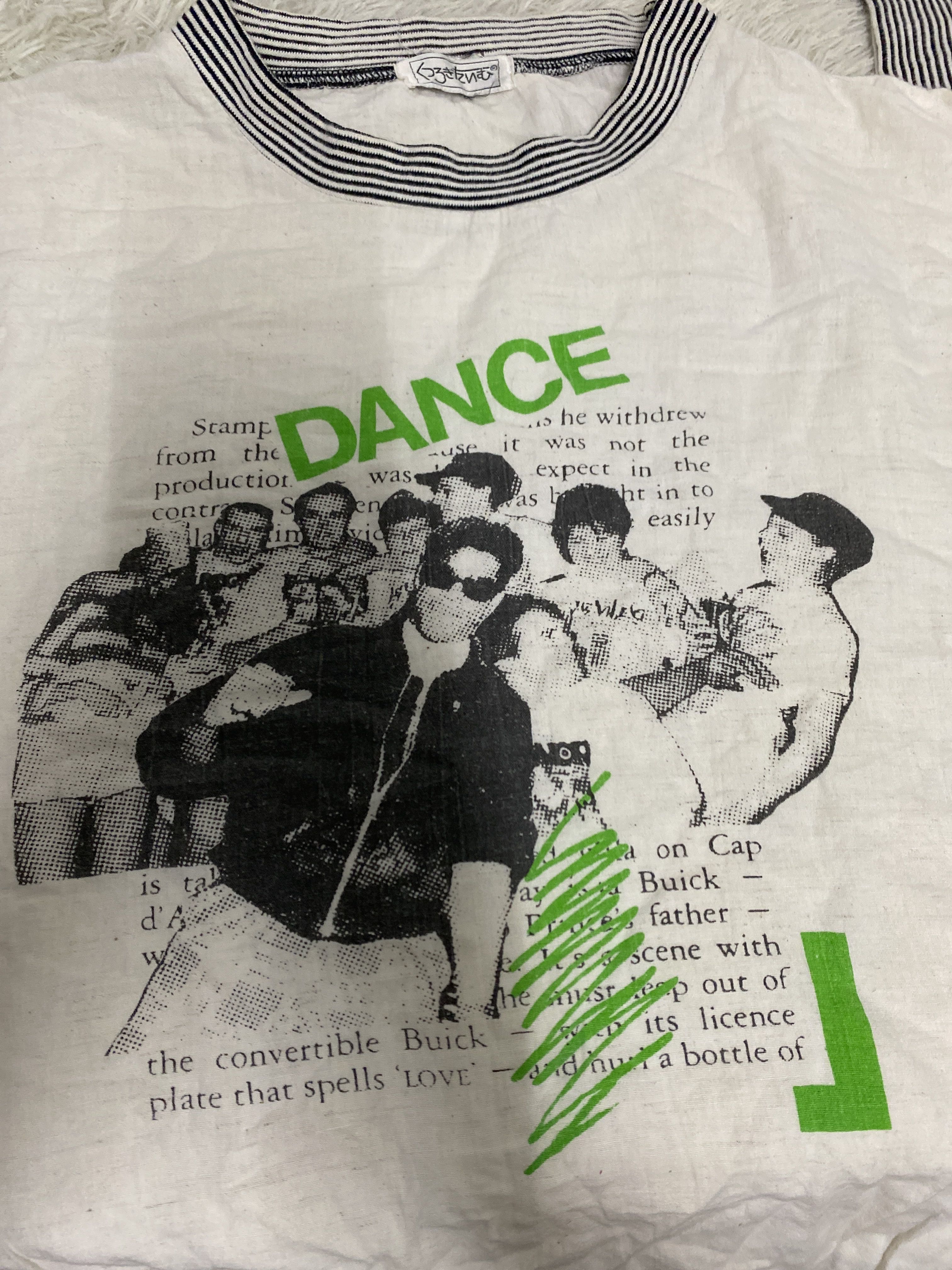 Rare Japanese Graphic Sweatshirt – Kuroki Taichi × StevieG “DANCE” Print – Harajuku Zine Style - 5