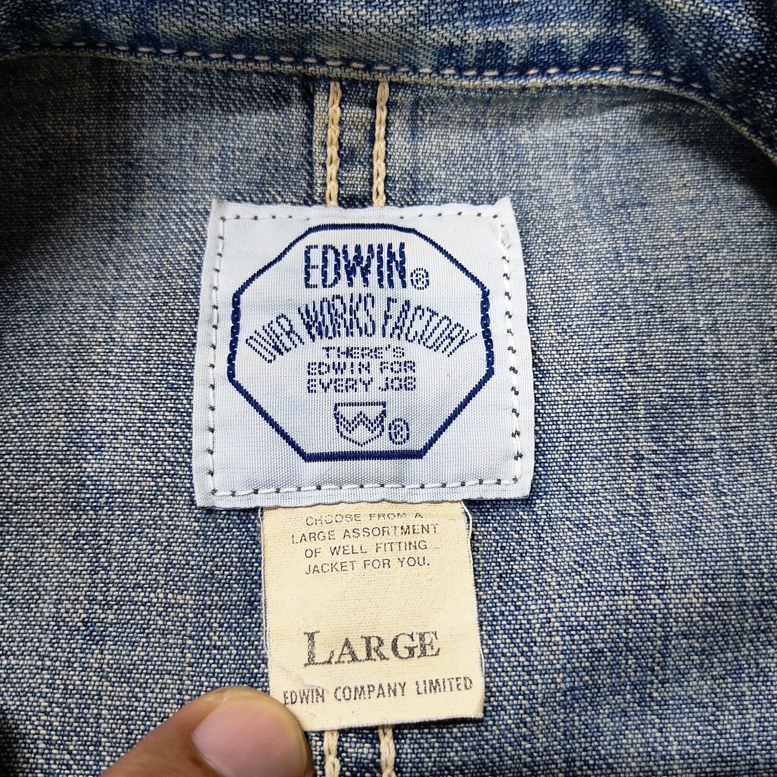 Vintage EDWIN Over Works Factory Chore Jacket - 9