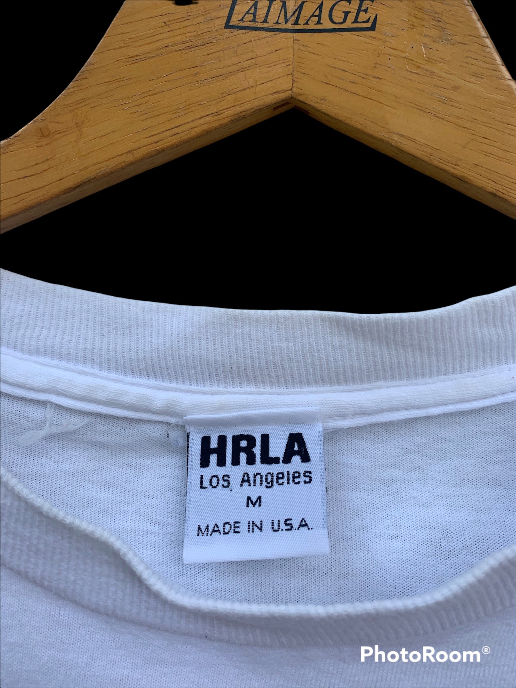 Made In Usa - Vintage HRLA Usa San Francisco Embroided Tee/T-Shirt - 5