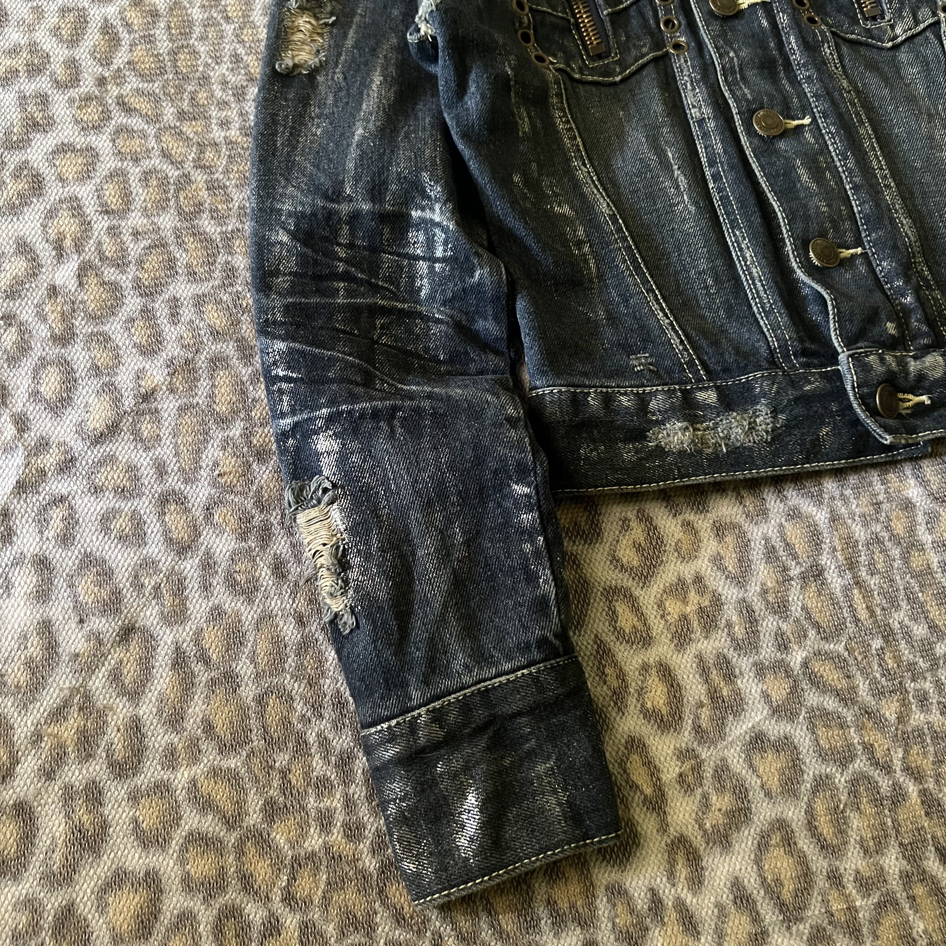 JSG Tokyo Silver Waxed Denim Jacket - 3
