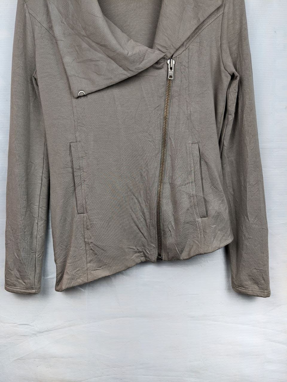 HELMUT LANG Asymmetrical zip sweatshirt jacket - 3