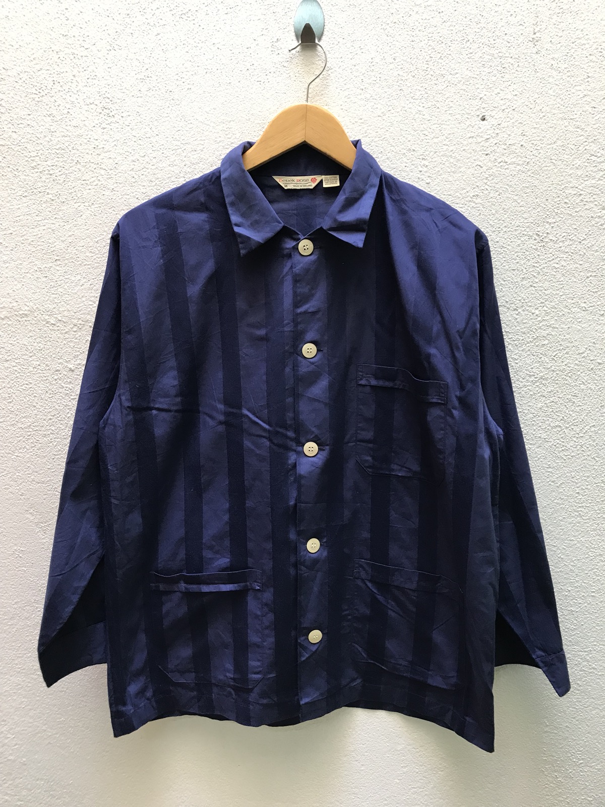 🔥💢 Derek Rose Navy Blue Shirt Made In England - 1