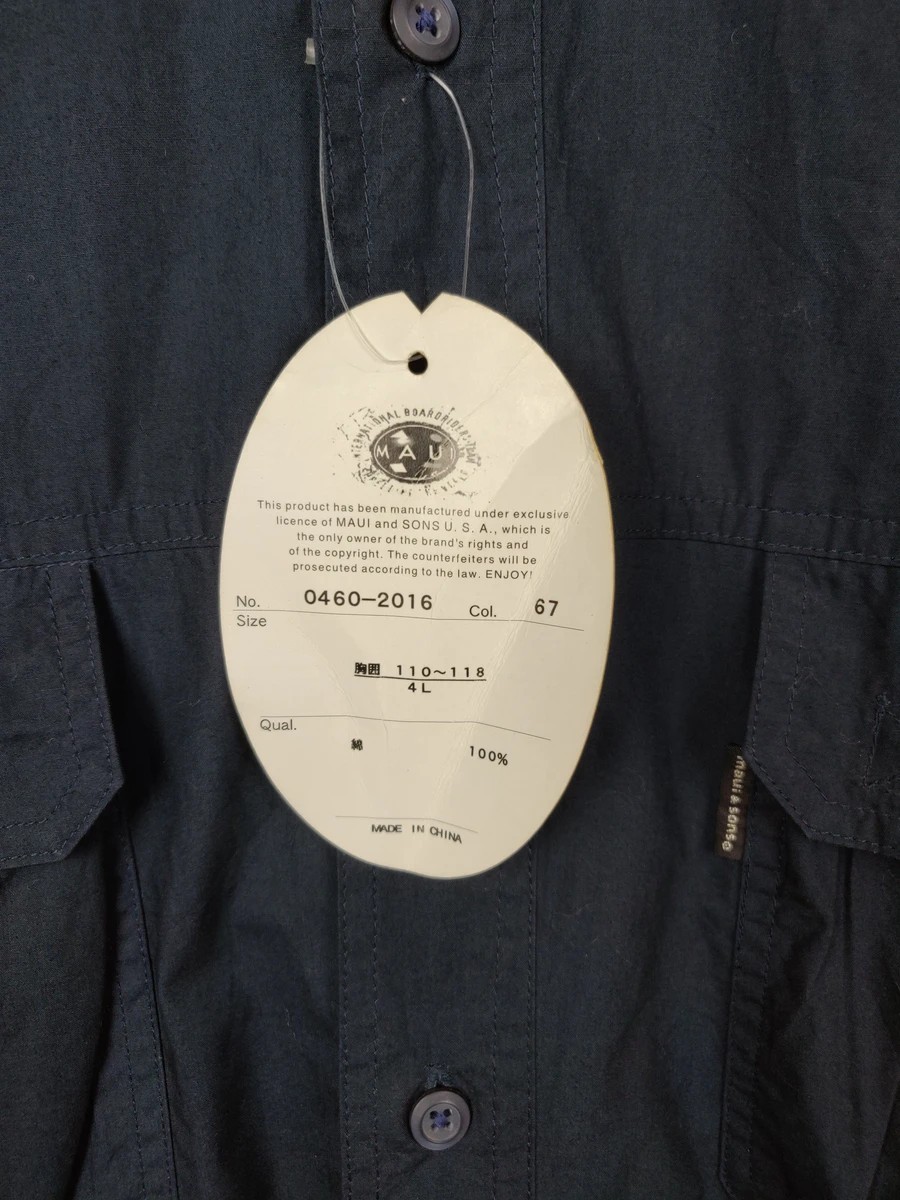 Maui And Sons - 4L Size Shirt Button Ups Oxford Oversized - 4