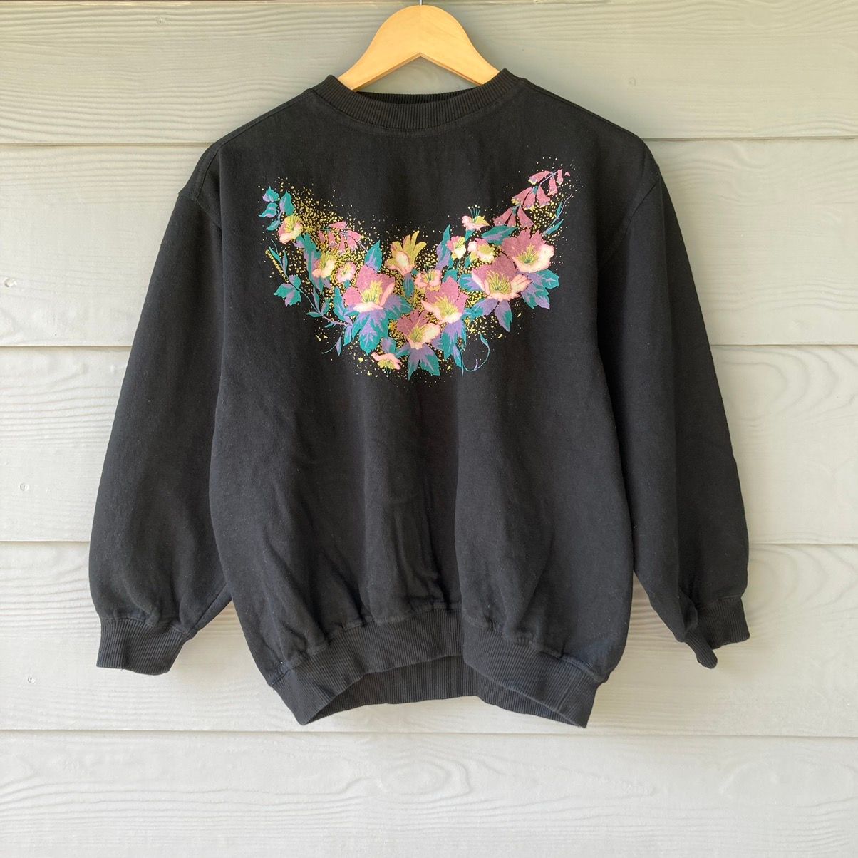 Vintage - 90s XCII Wildside L.A CA Black Sweatshirt - 1
