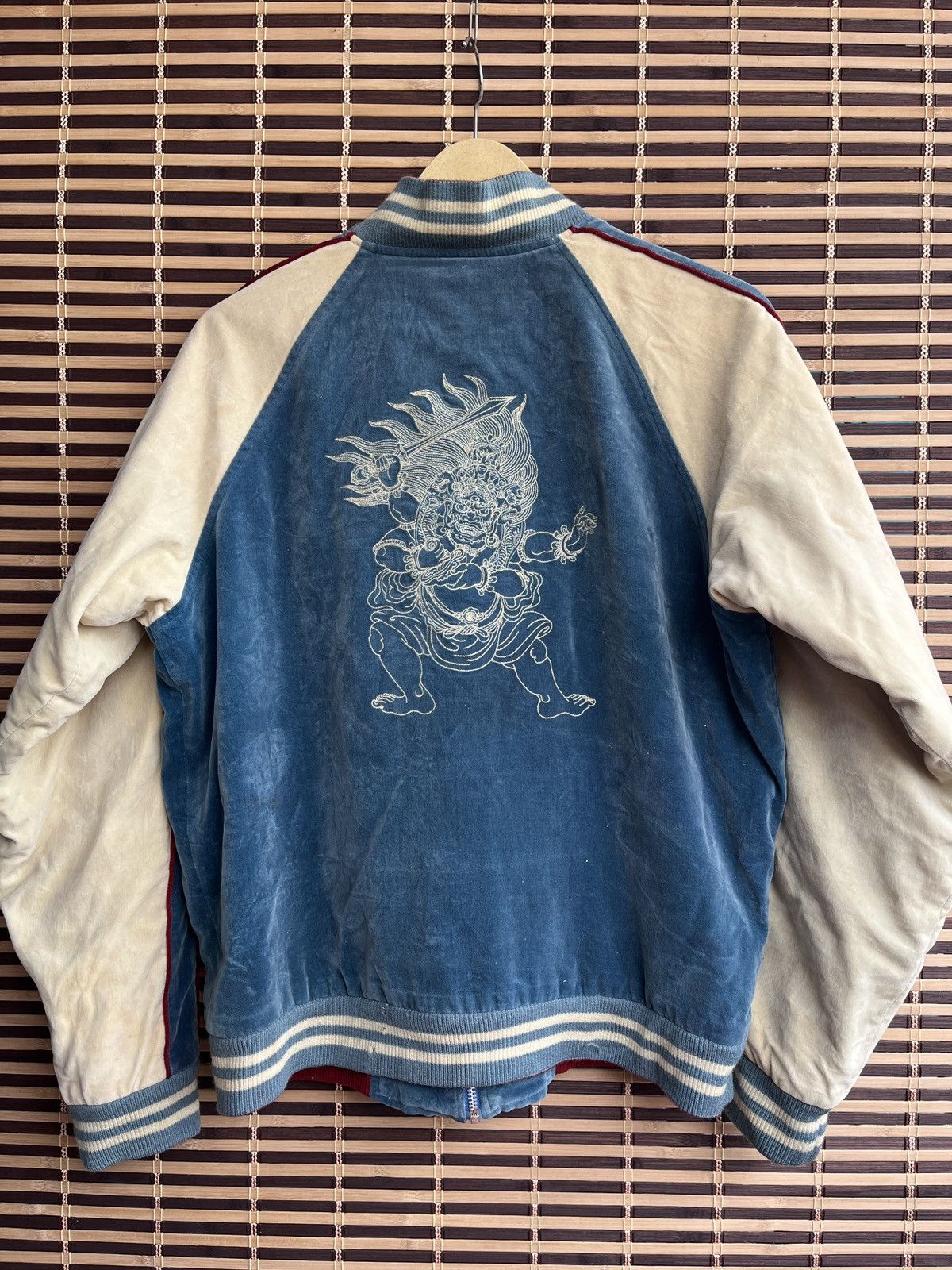 Vintage - Reversible MashMania Suede Sukajan Samurai Ghost Embroidered - 4