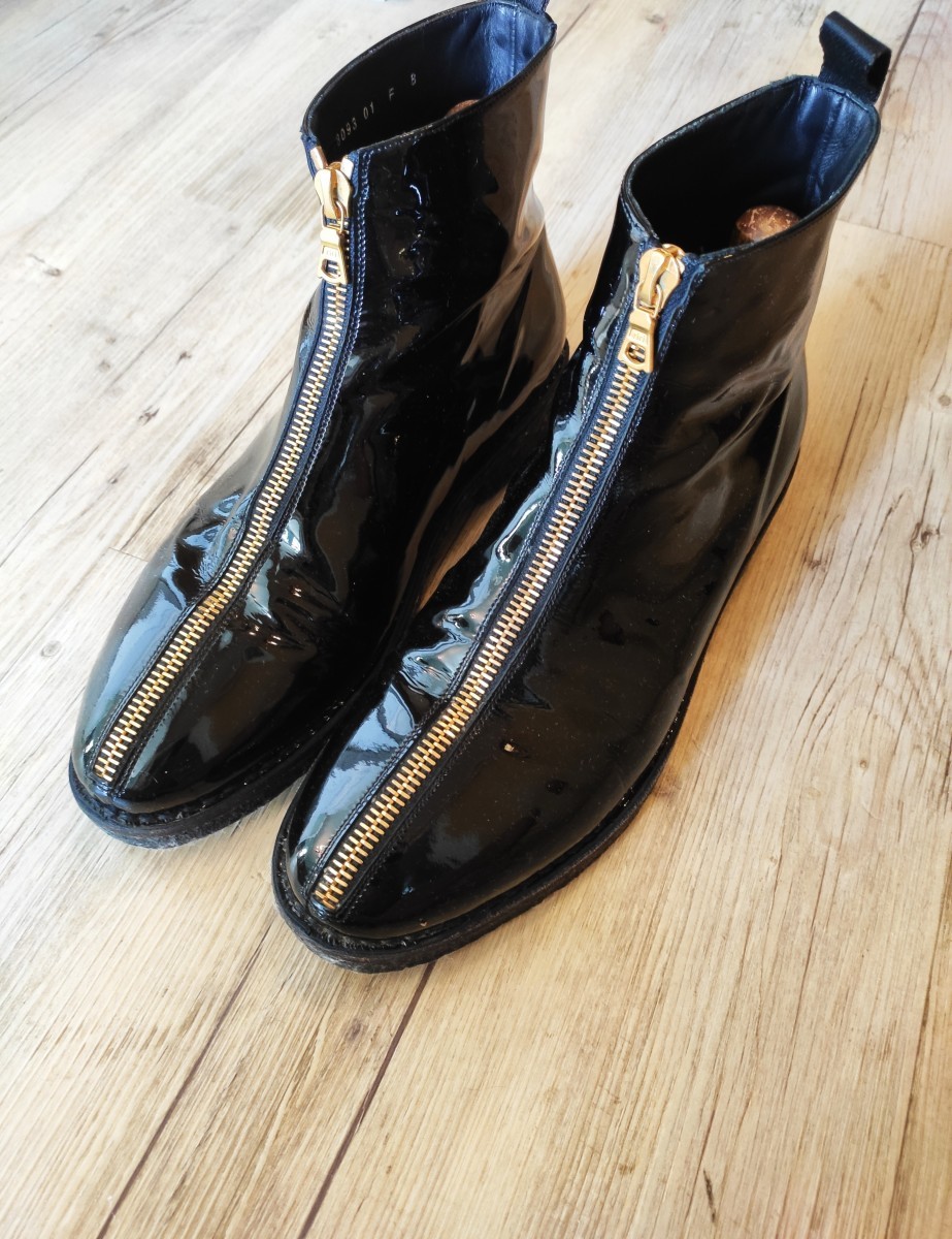 Denis Simachev - Polished leather front zip boots from FW2007.Like Guidi - 3