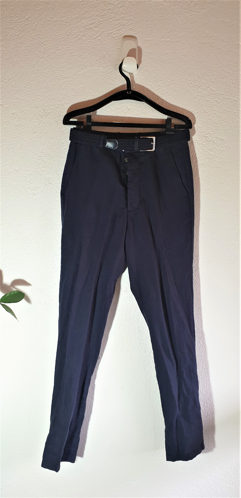 Navy Linen Summer Suit - 3