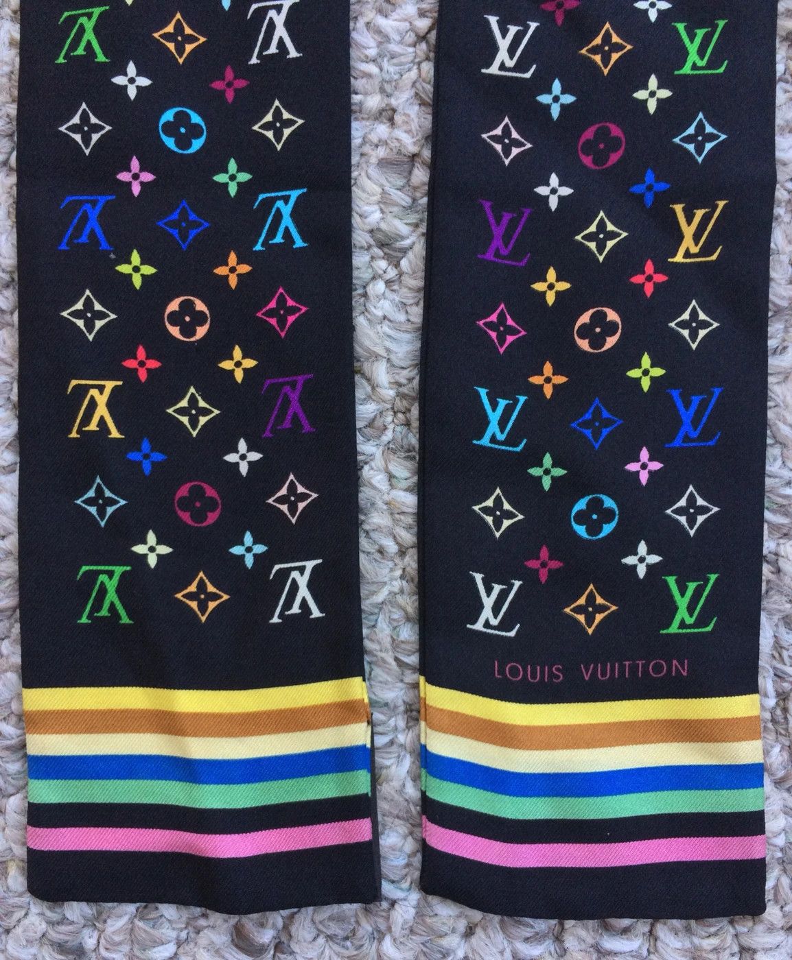 S/S 2003 Louis Vuitton Murakami Monogram Silk Scarf - 3