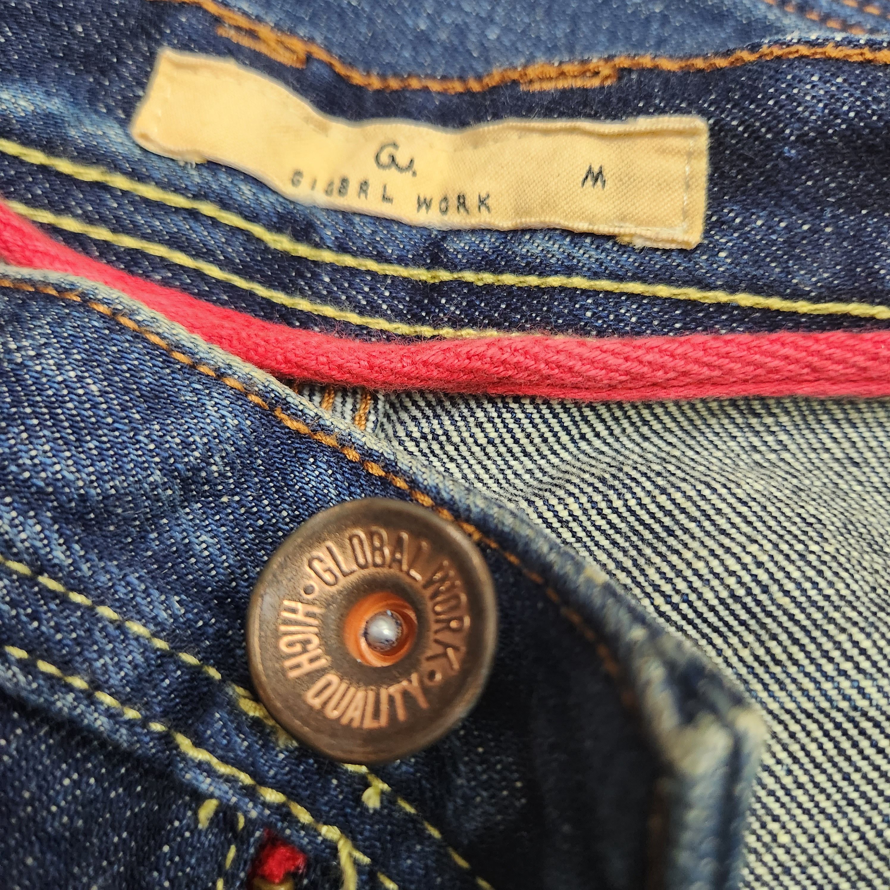 Global Work Denim Four Front Pockets Japanese Indigo Jeans - 16