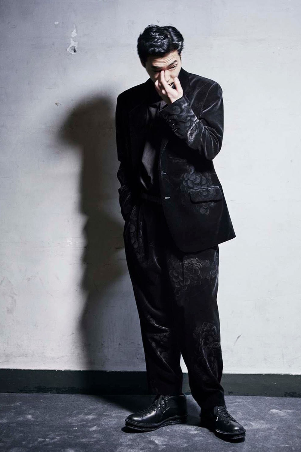 YOHJI YAMAMOTO 19aw dog chain velvet deconstructed trousers - 6