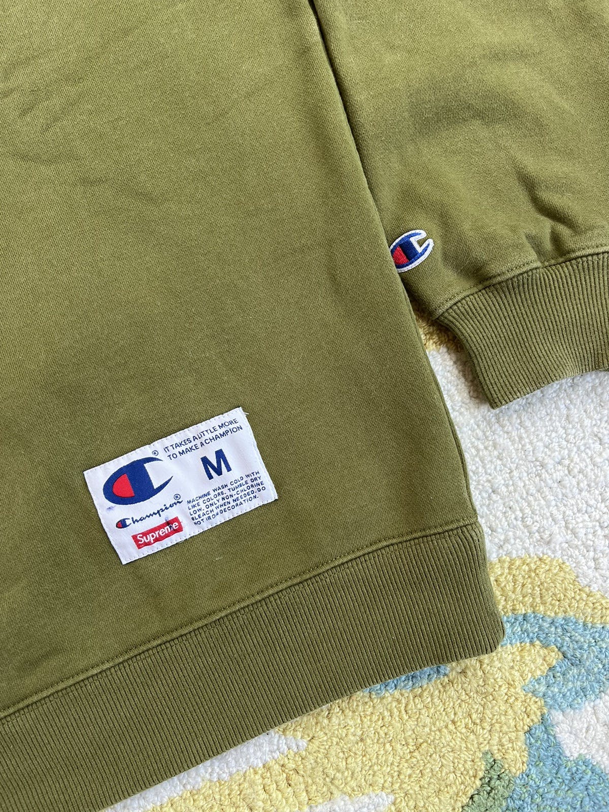 Supreme Supreme Champion 3D Metallic Crewneck FW18 Olive | kchype