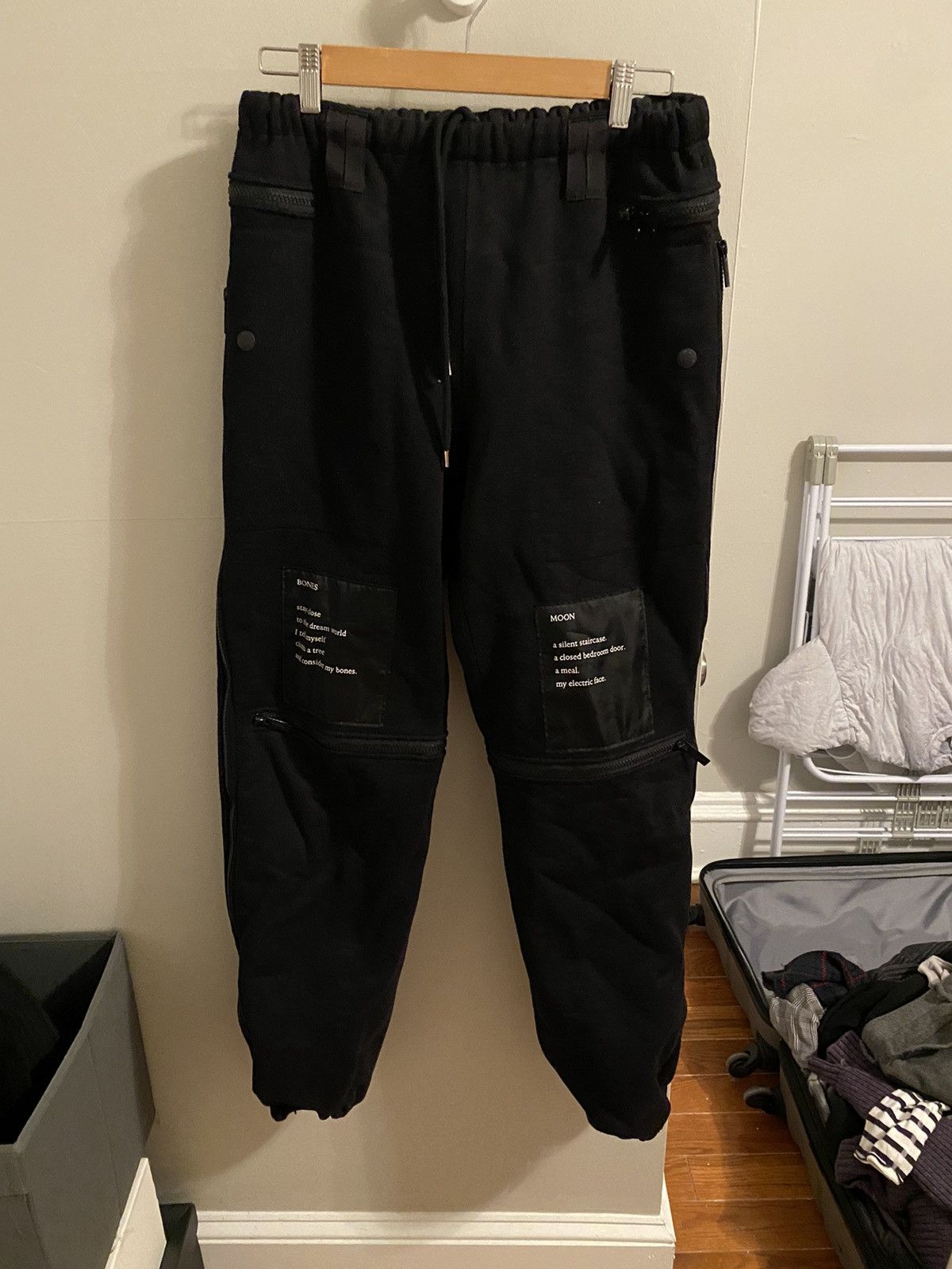 19aw winter zip poem patch sweatpants - 4