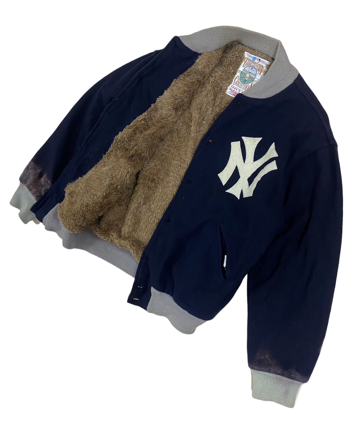 Other Designers Mitchell & Ness - Vintage 1939 New York Yankees Wool Jacket  Furry MLB Rare, sevenaprilstore