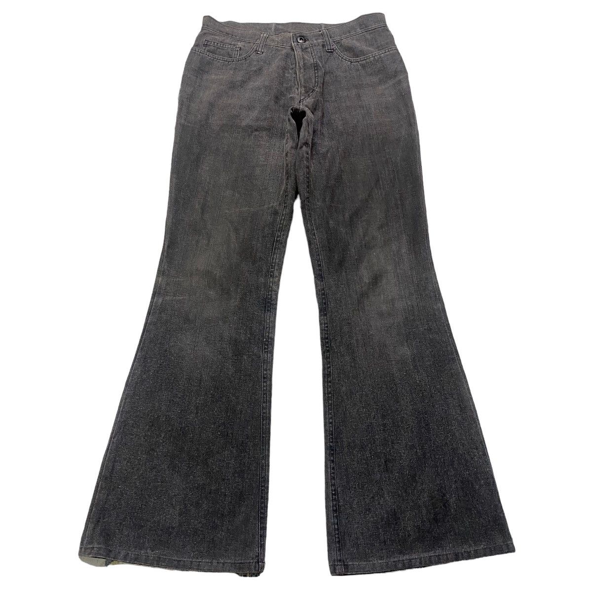 If Six Was Nine - DOMON HOMME Rainbow Super Flare Denim Jeans Faded Black - 3