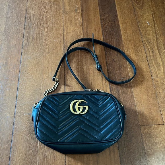 Gucci Marmont Small Crossbody Bag Black Leather - 8