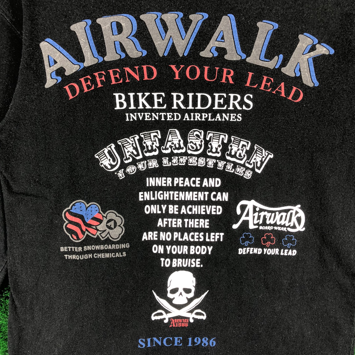 Streetwear - Vintage Airwalk Defend Your Lead Big Logo Long Sleeve Tee - 8
