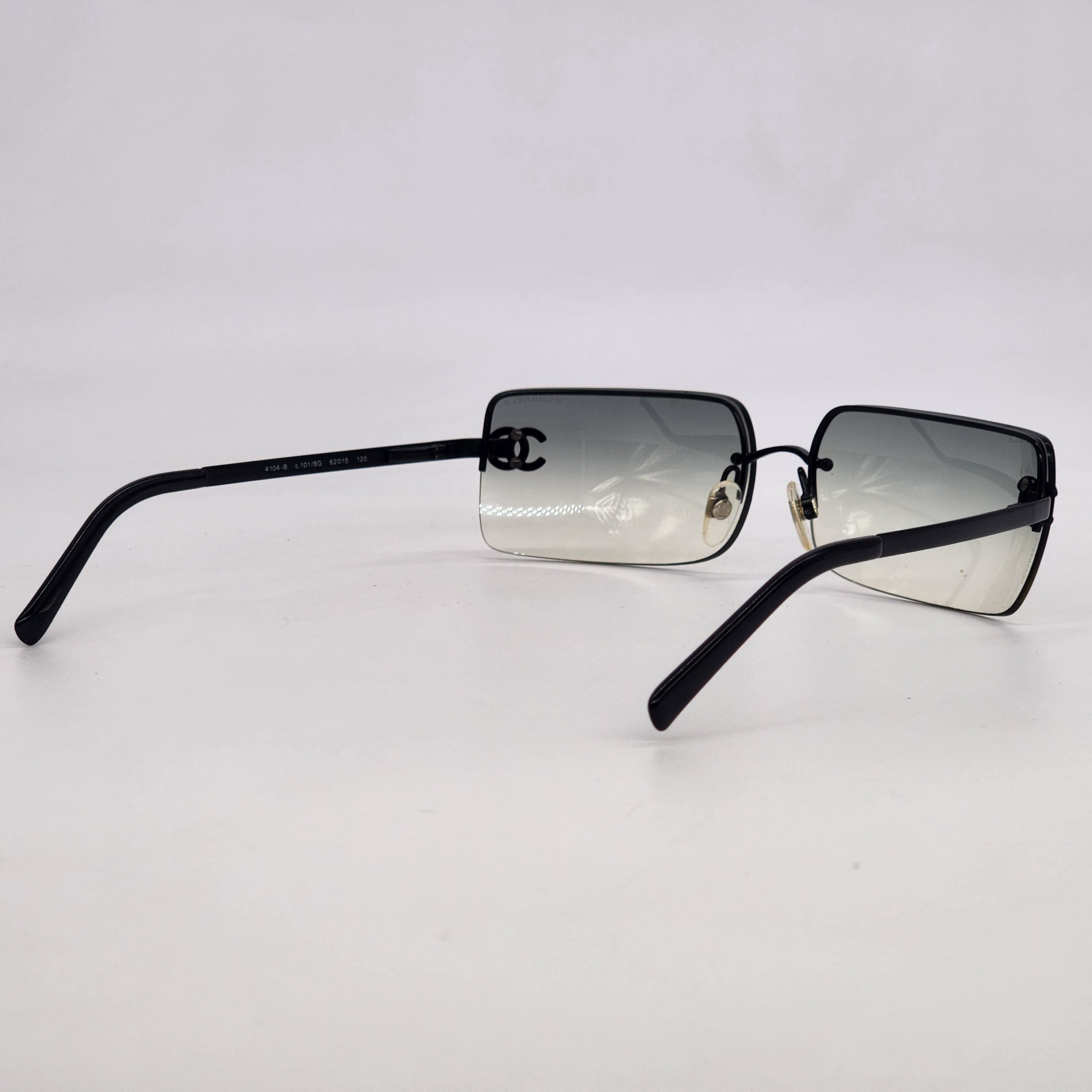 Chanel - Ombre Gray CC Rhinestone Sunglasses - 5