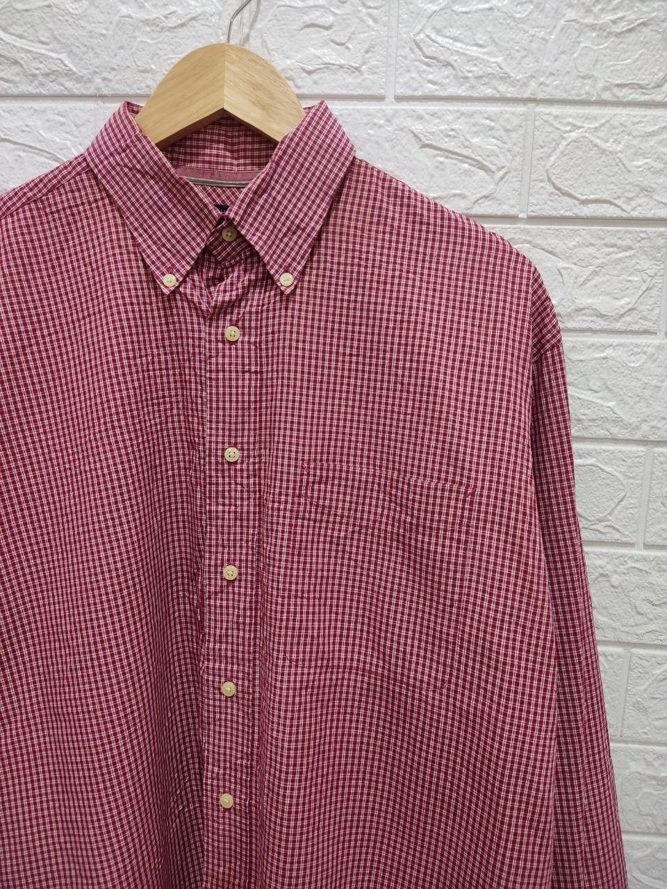 Tommy Hilfiger Red Plaid Checked Oversized Long Sleeve Shirt - 4