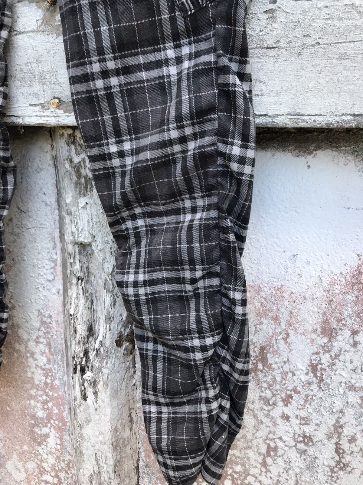 Japanese Brand - DoubleFocus Plaid Tartan Bondage Cargo Skinny Pant - 8