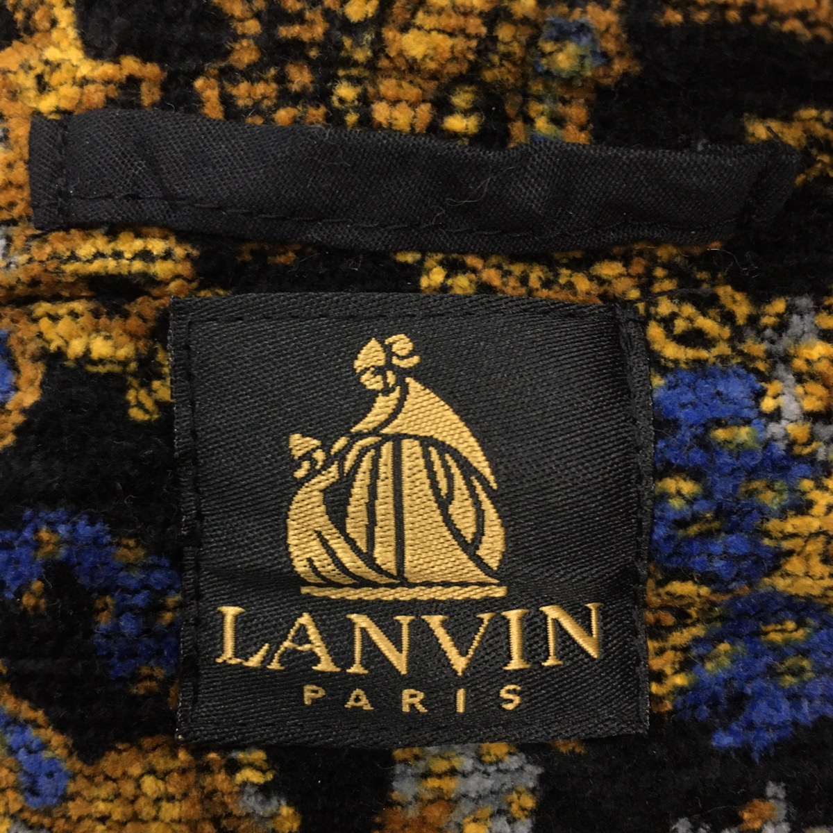 Vtg LANVIN PARIS COLLECTION Floral AOP Coat Trench Jacket - 9