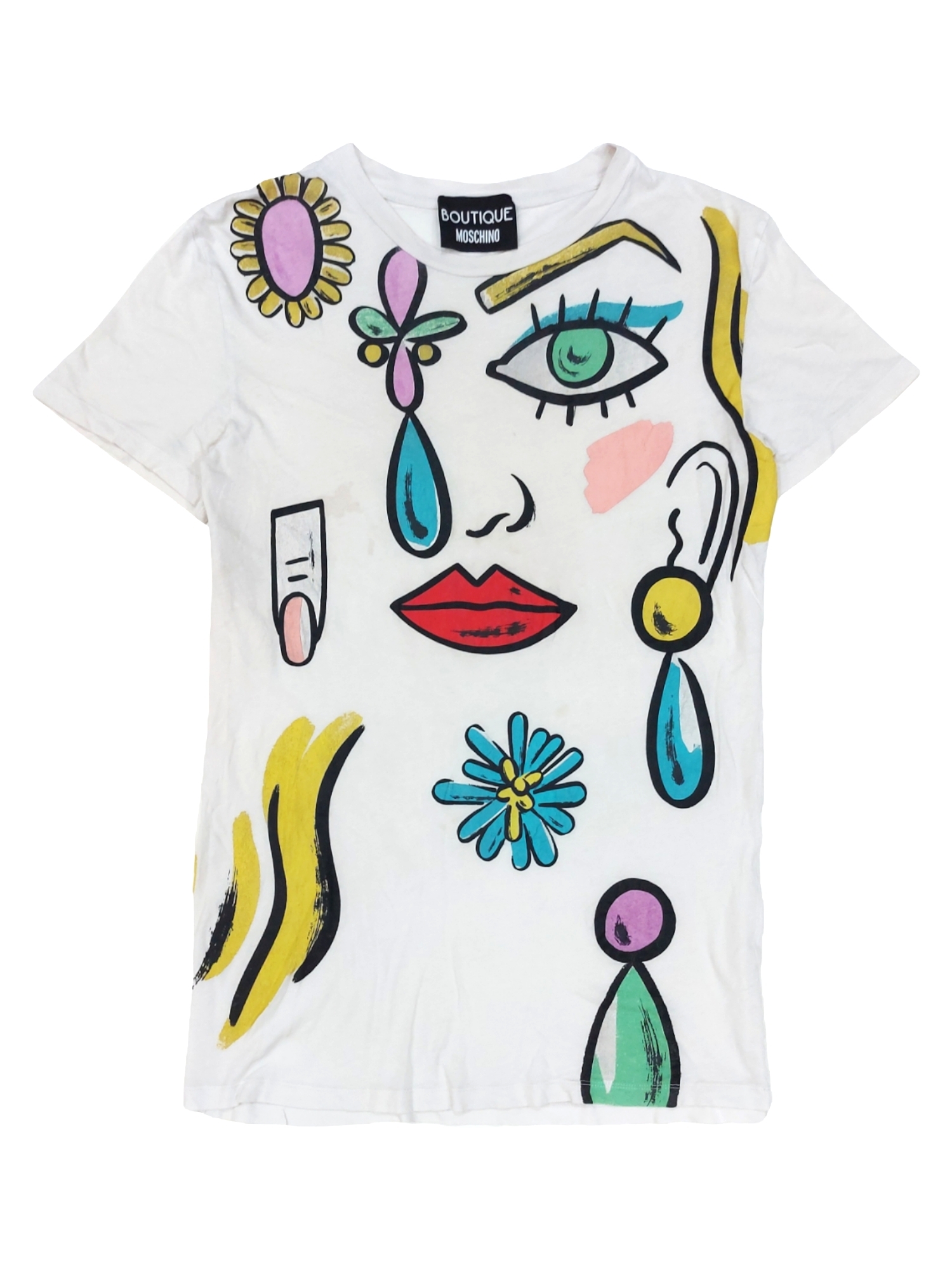 Rare! Moschino Designer Pop Art Tee - 1