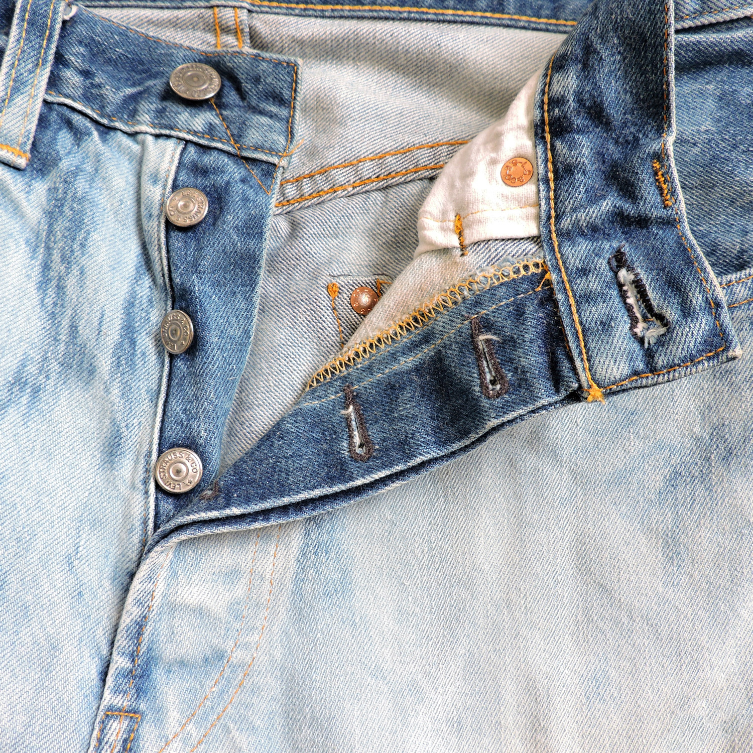 LEVI'S 501 XX BIG E SELVEDGE WASHED DENIM LONG PANTS - 11