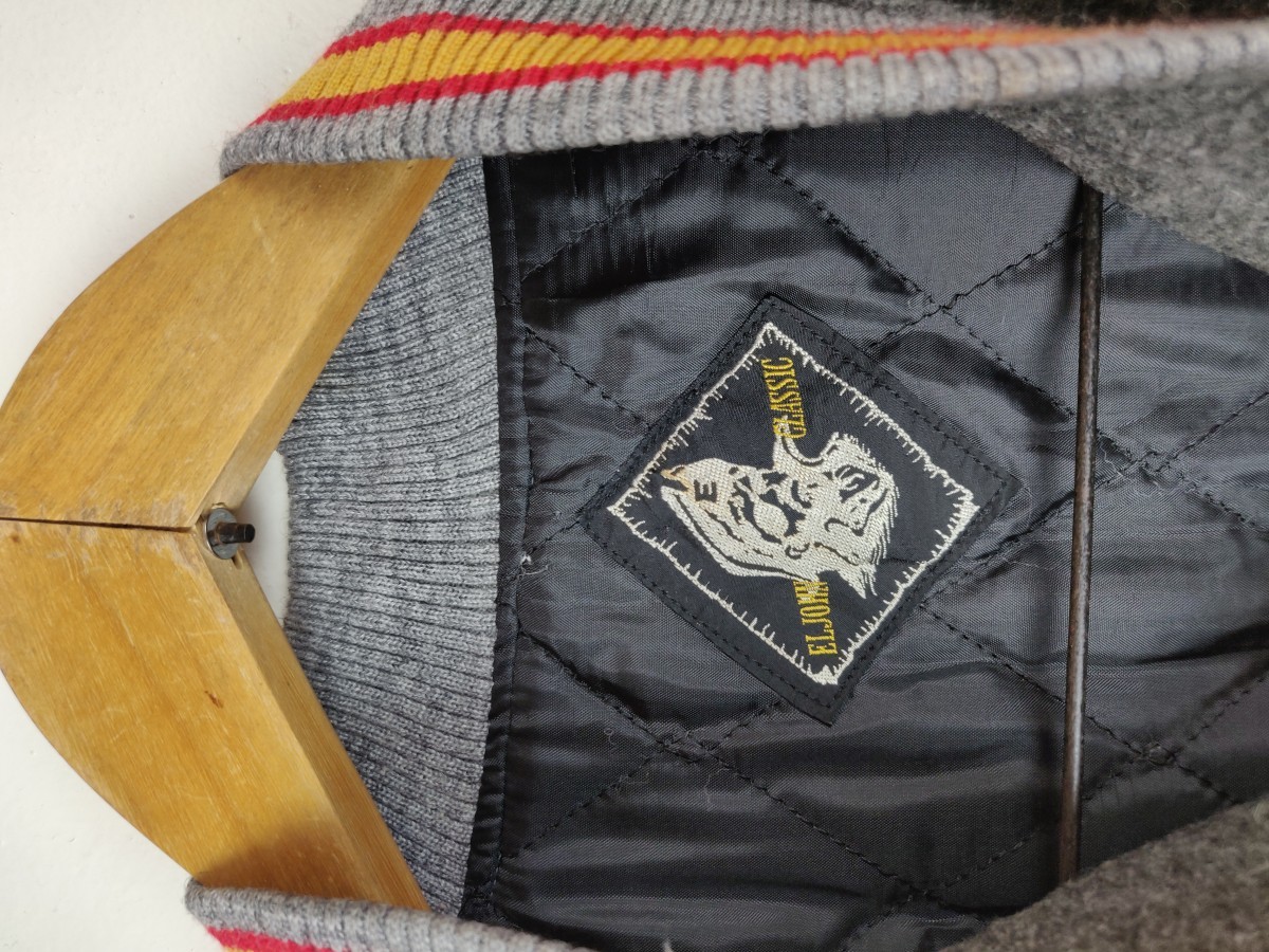 Varsity - Eljohn Classic Grey Wool Jacket Bomber Streetwear - 8
