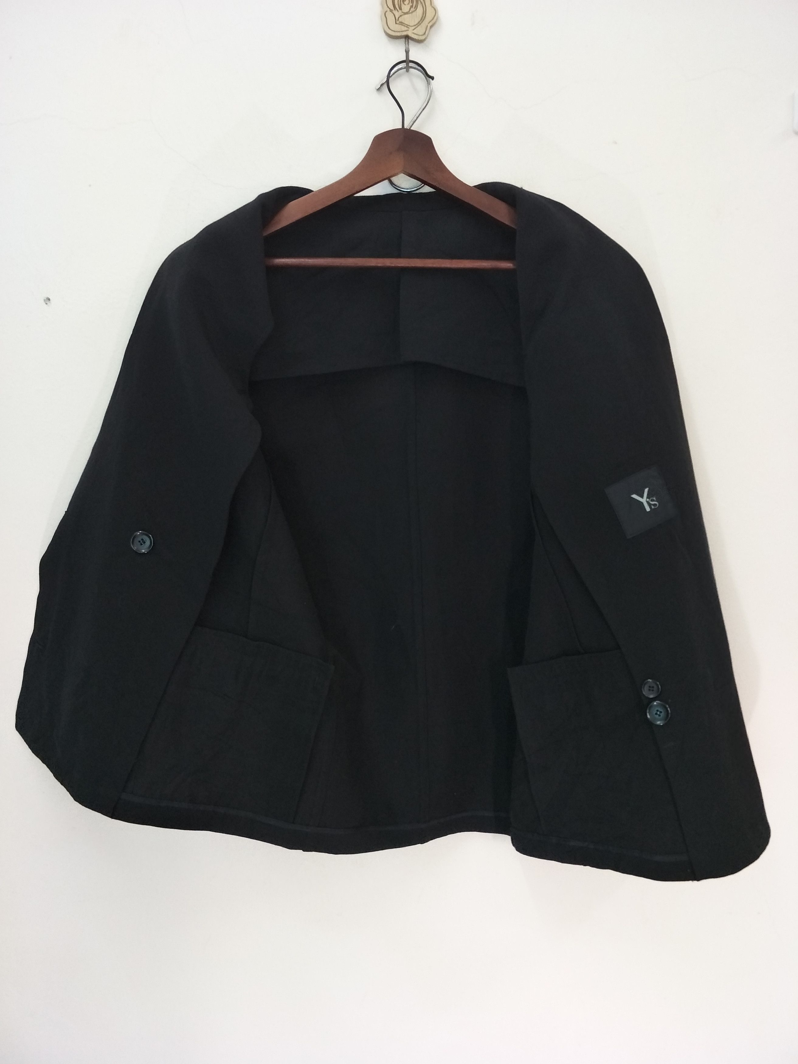 Yohji Yamamoto Y's Black Double Breasted Coat Vintage - 8