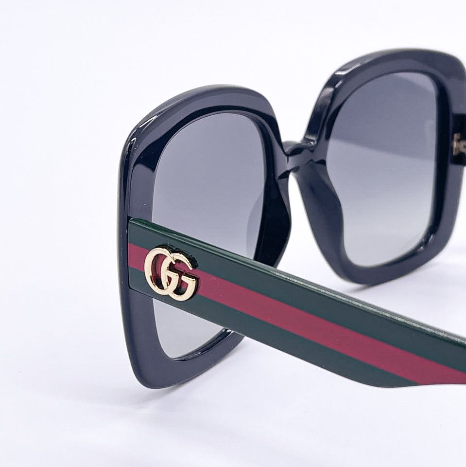 NEW GUCCI SUNGLASSES GG0713S 006 BLACK OVERSIZED WOMEN - 6